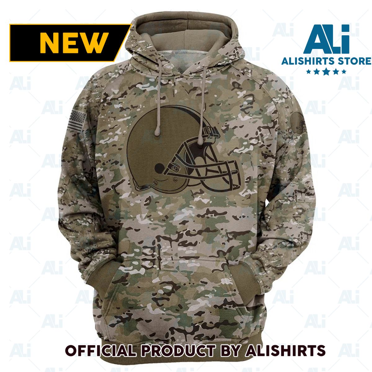 NFL Cleveland Browns Army Camo Hoodie