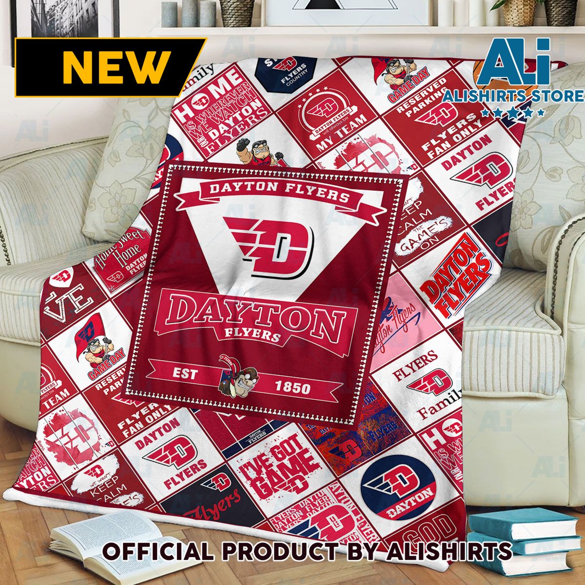 Dayton Flyers Fleece Blanket