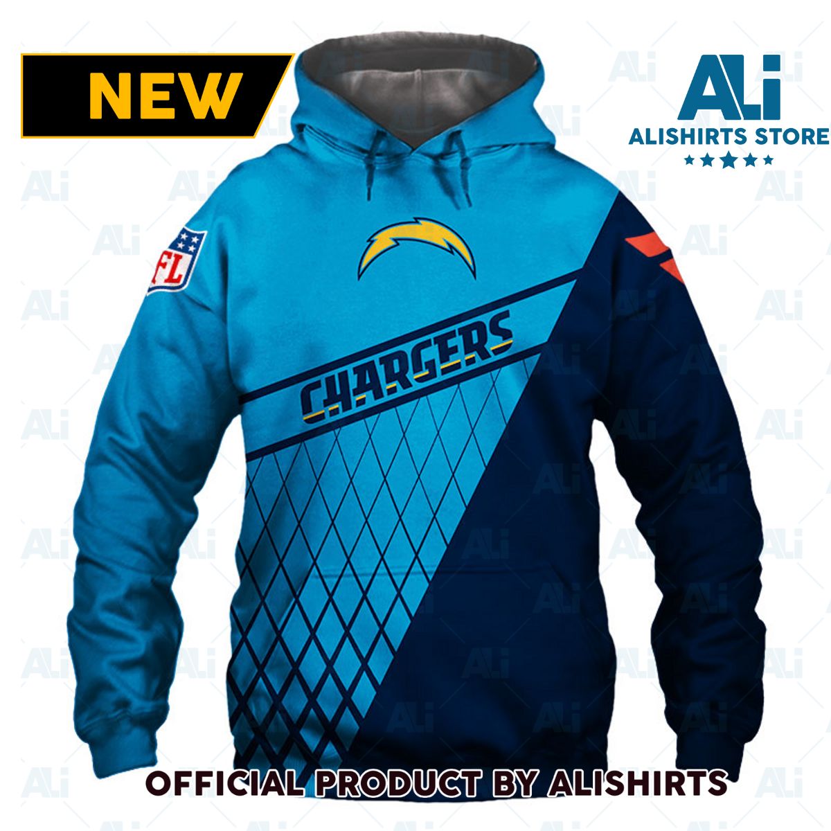 NFL Los Angeles Chargers Net Graphic Hoodie