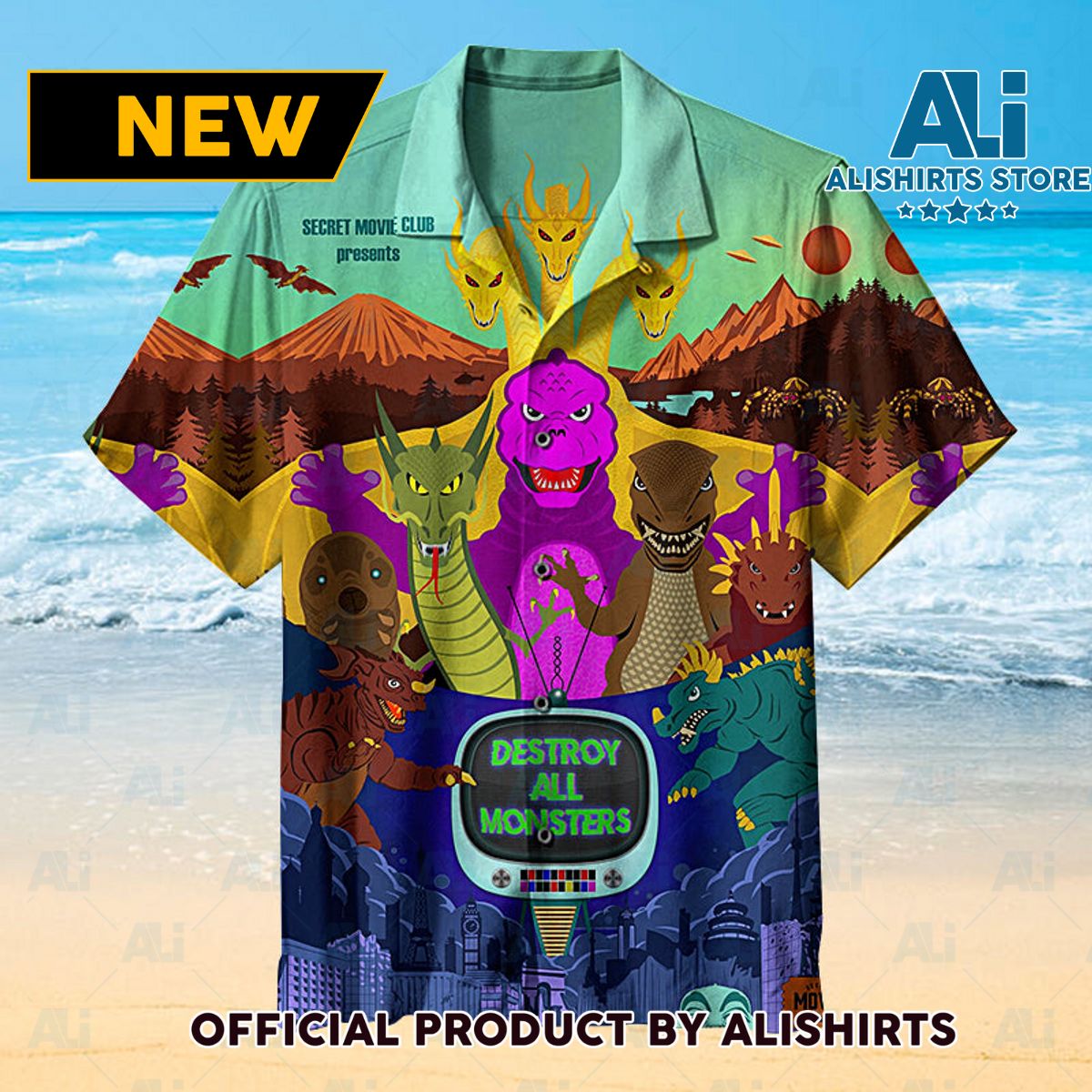 Destroy All Monsters Unisex Hawaiian Shirt