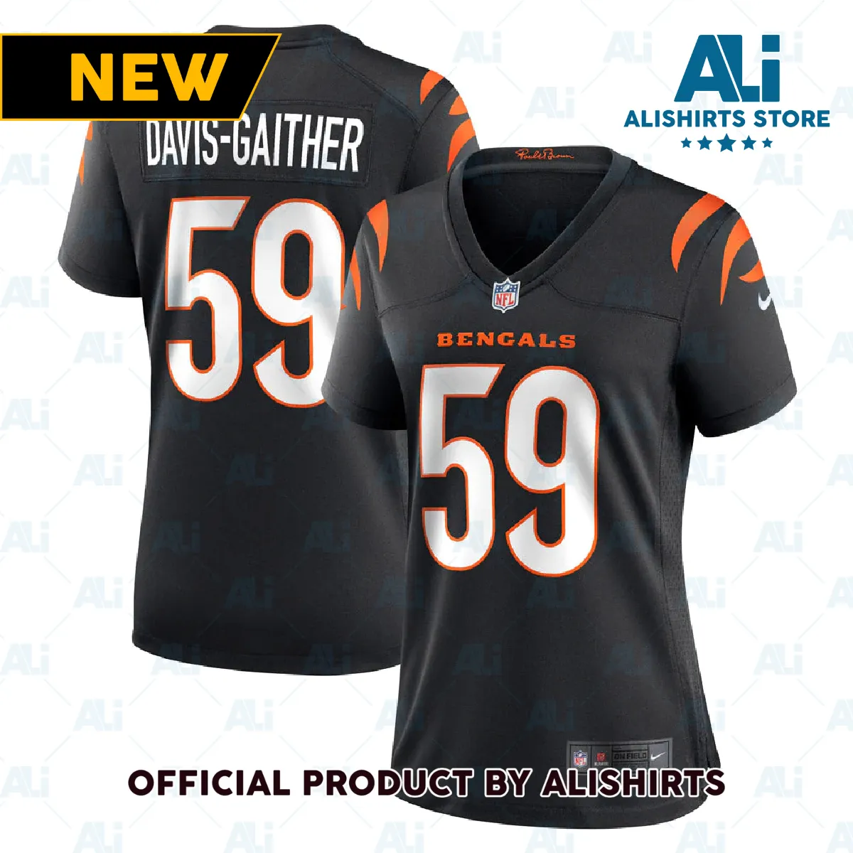 Cincinnati Bengals Akeem Davis-Gaither Game Player Jersey Black