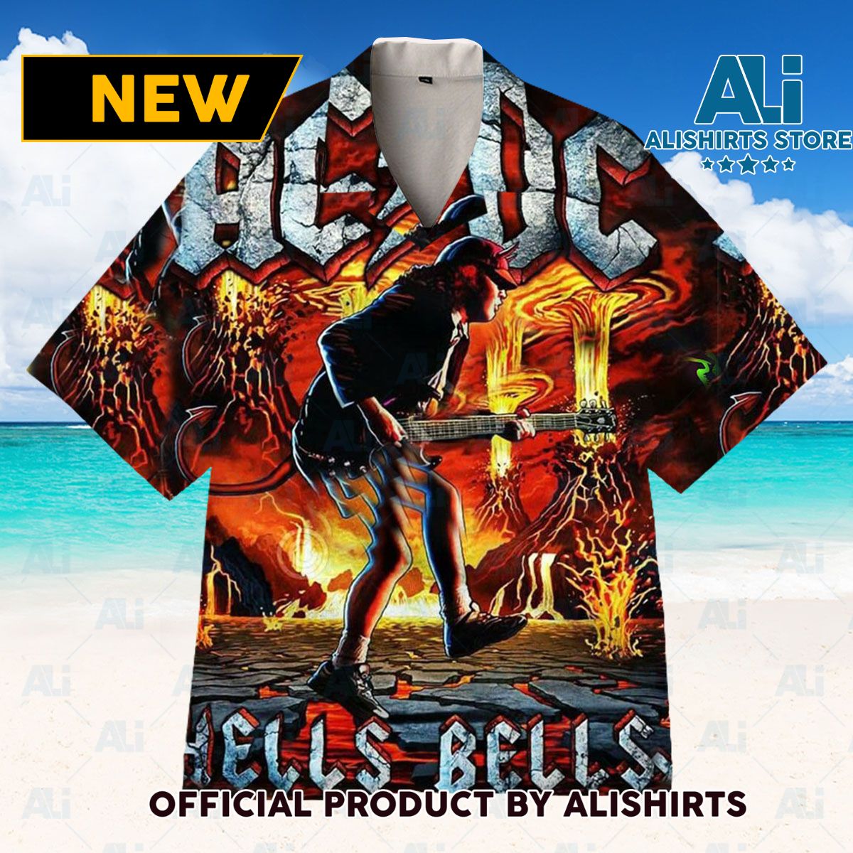 AC DC band Hawaiian shirt