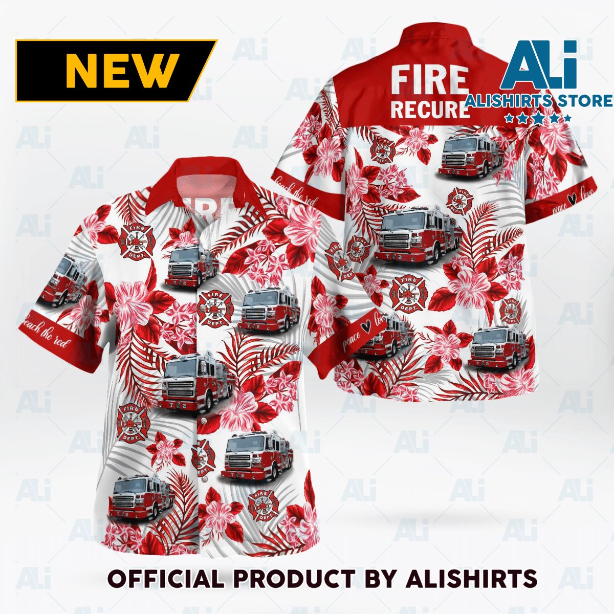 Fire Rescure Firefighter Hawaiian Shirt