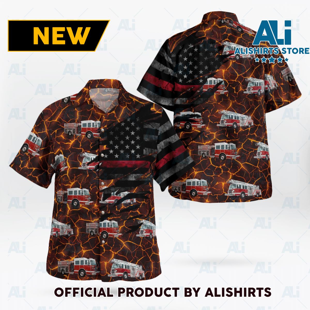 Firefighting Hawaiian Shirt