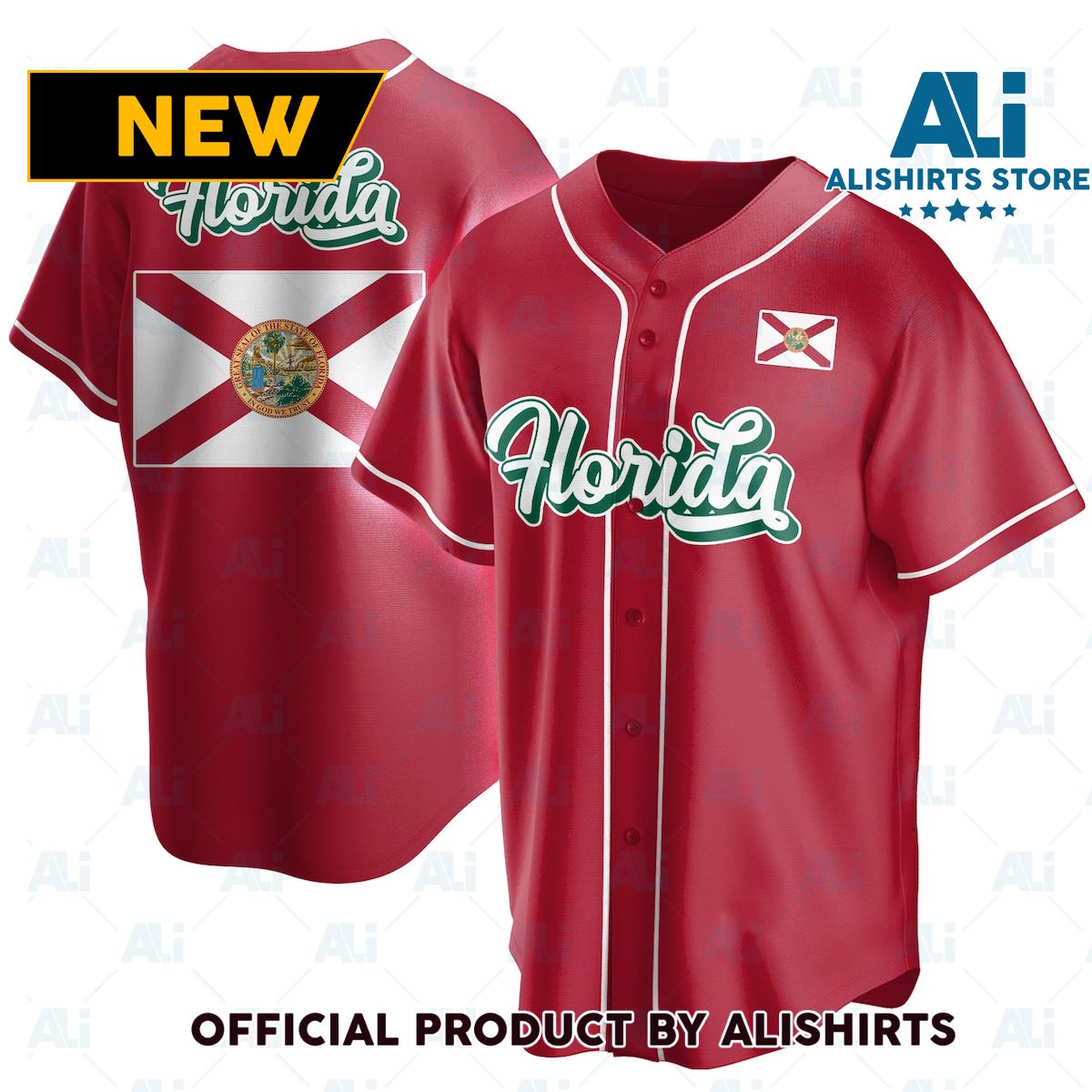 Florida Flag Baseball Jersey Shirts