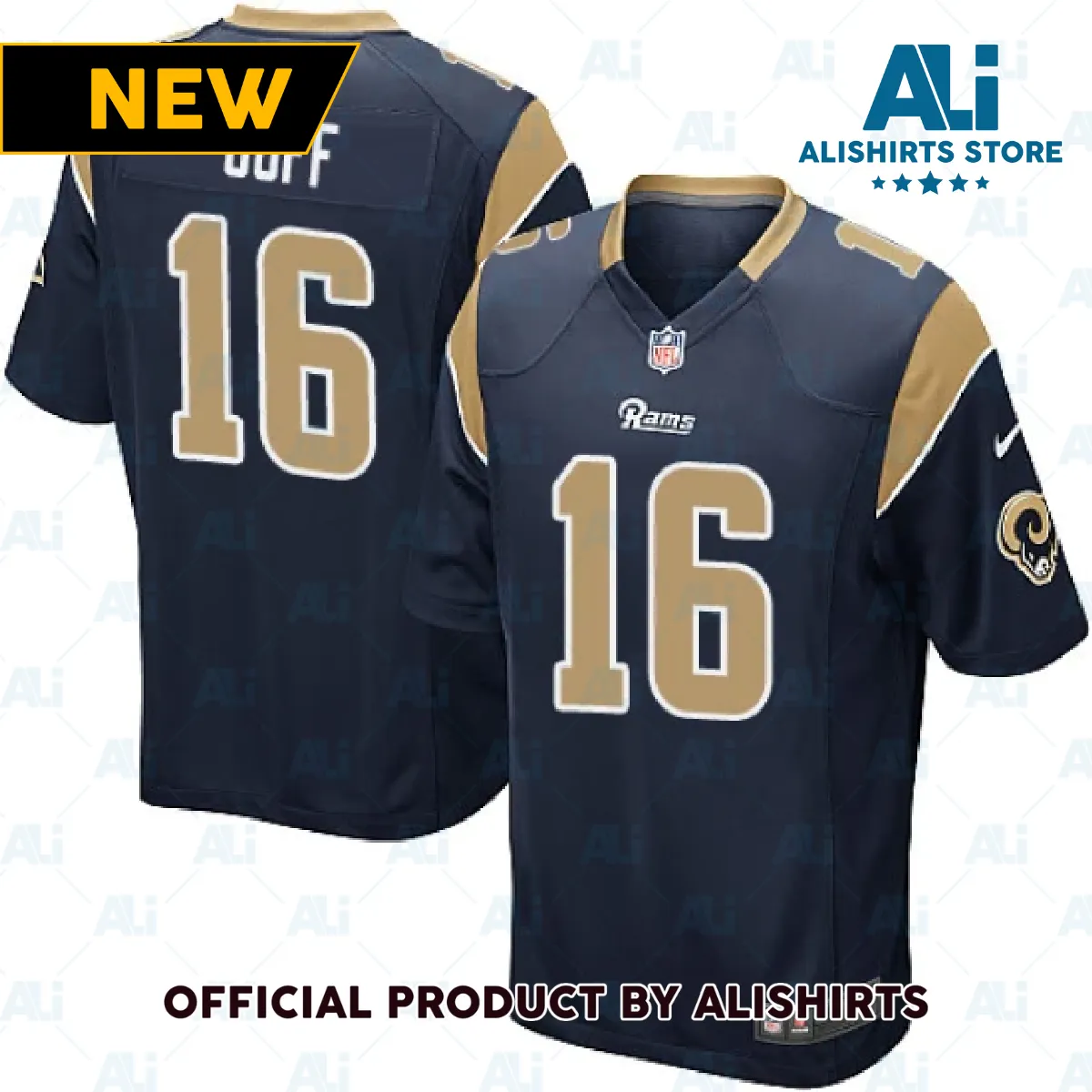 Los Angeles Rams Jared Goff Game Jersey Navy Blue