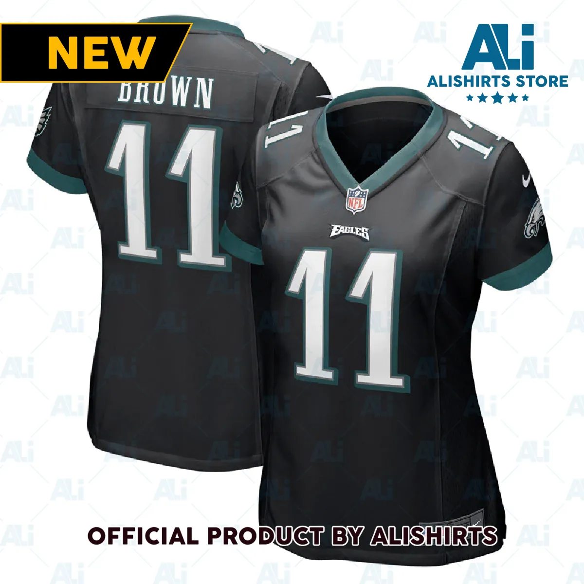 Philadelphia Eagles A.J. Brown Player Game Jersey Black