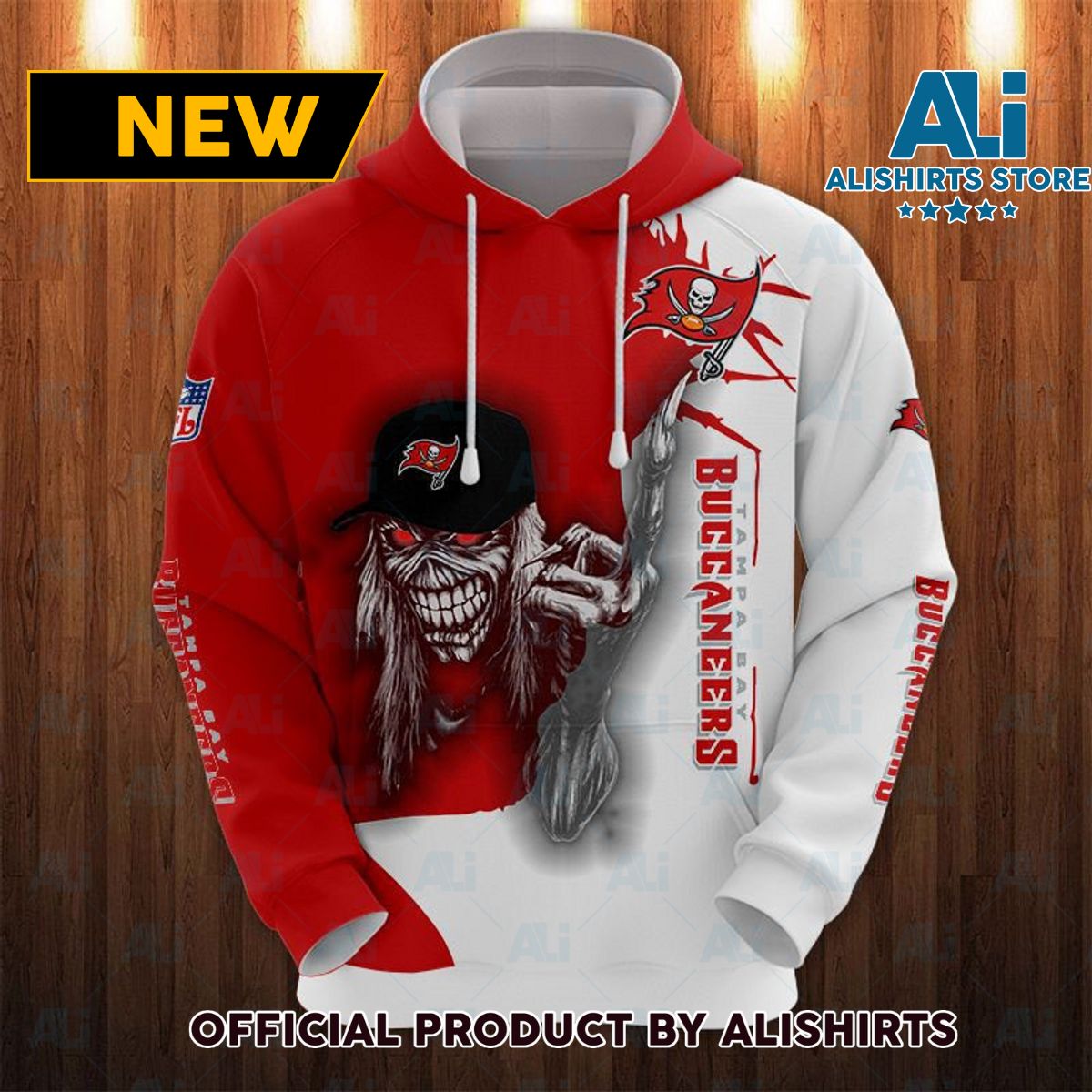 NFL Tampa Bay Buccaneers Metal Skull Hoodie