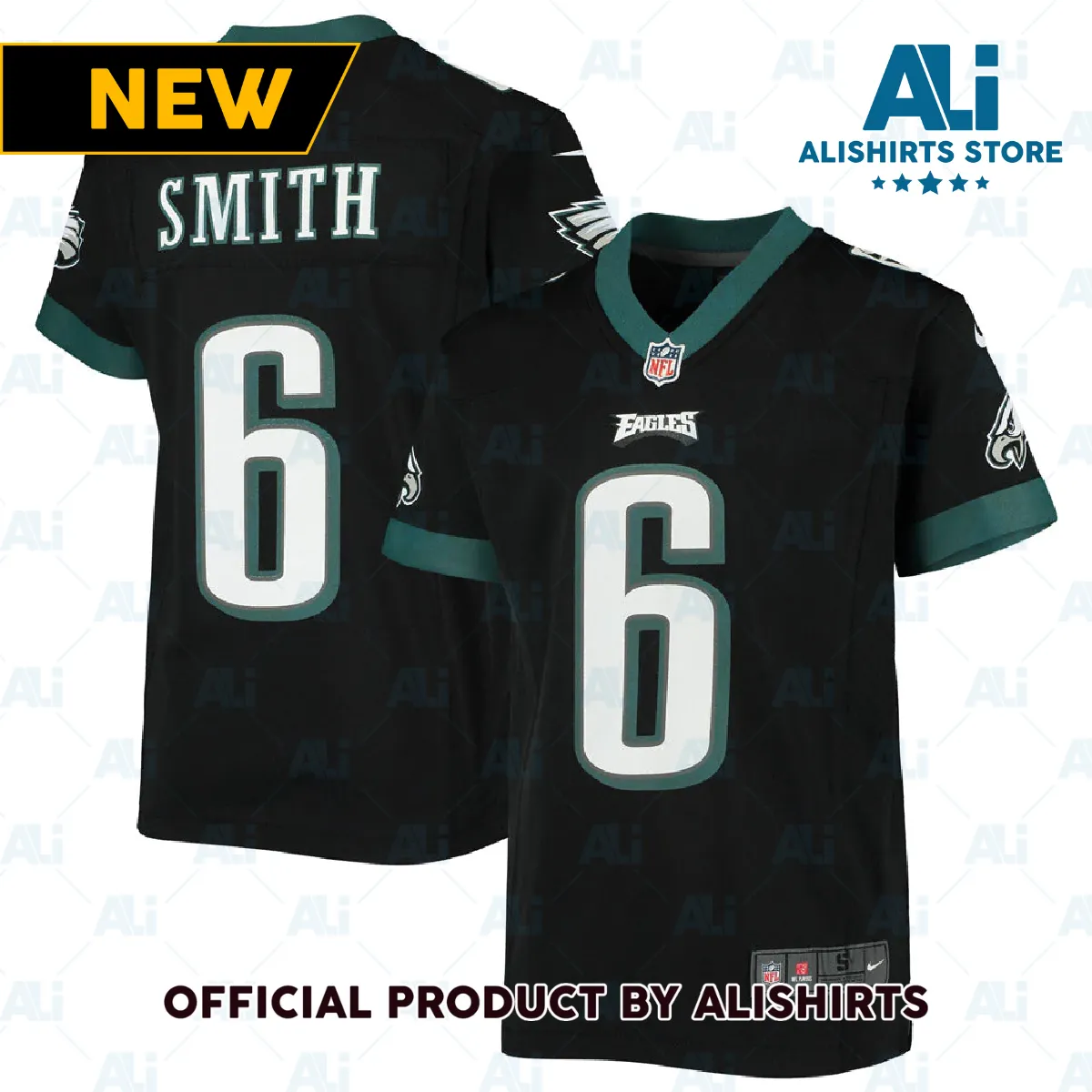 Philadelphia Eagles DeVonta Smith Alternate Game Jersey Black