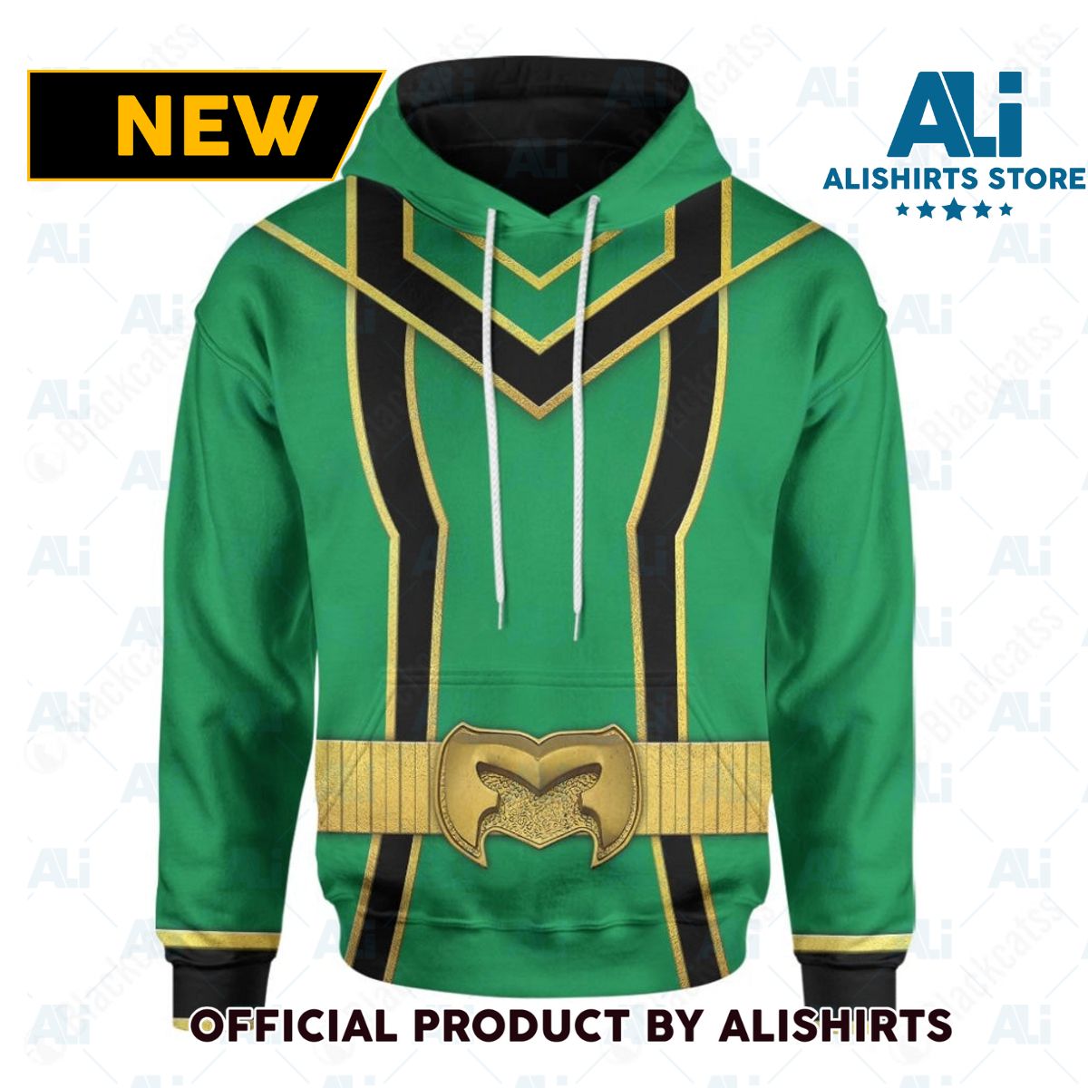 Green Power Rangers Mystic Force Custom Hoodie