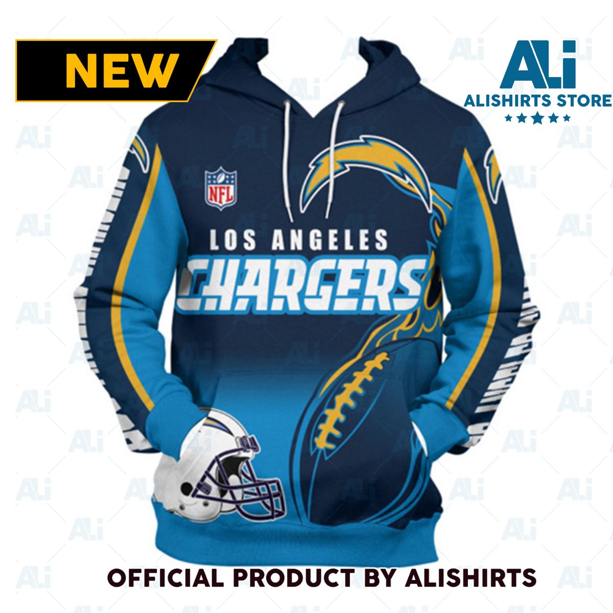 NFL Los Angeles Chargers Fireball Hoodie