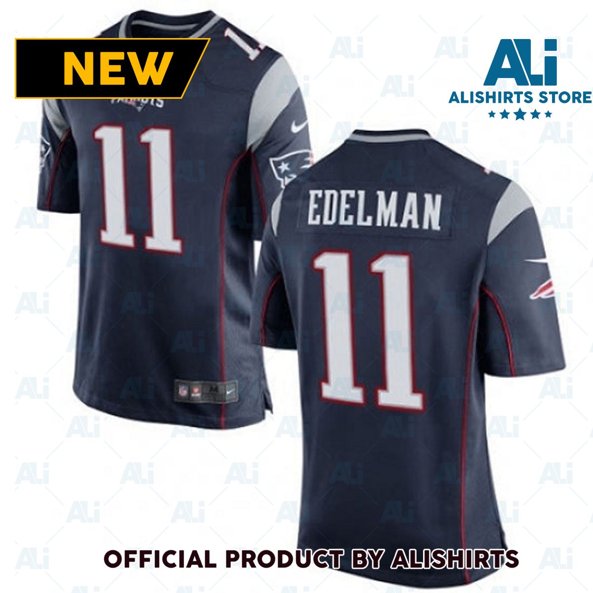 New England Patriots Julian Edelman Game Jersey Navy Blue