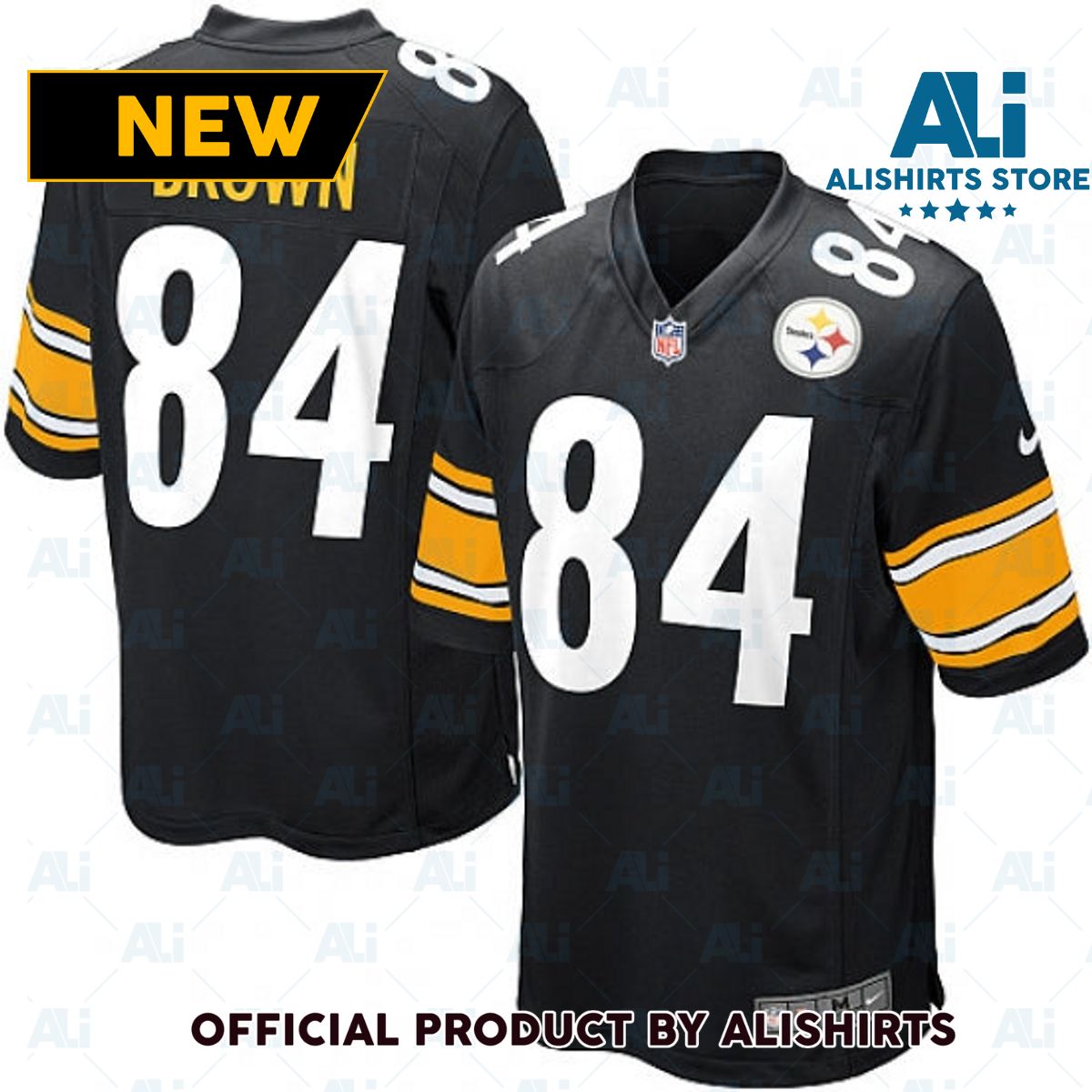 Pittsburgh Steelers Antonio Brown Game Jersey Black