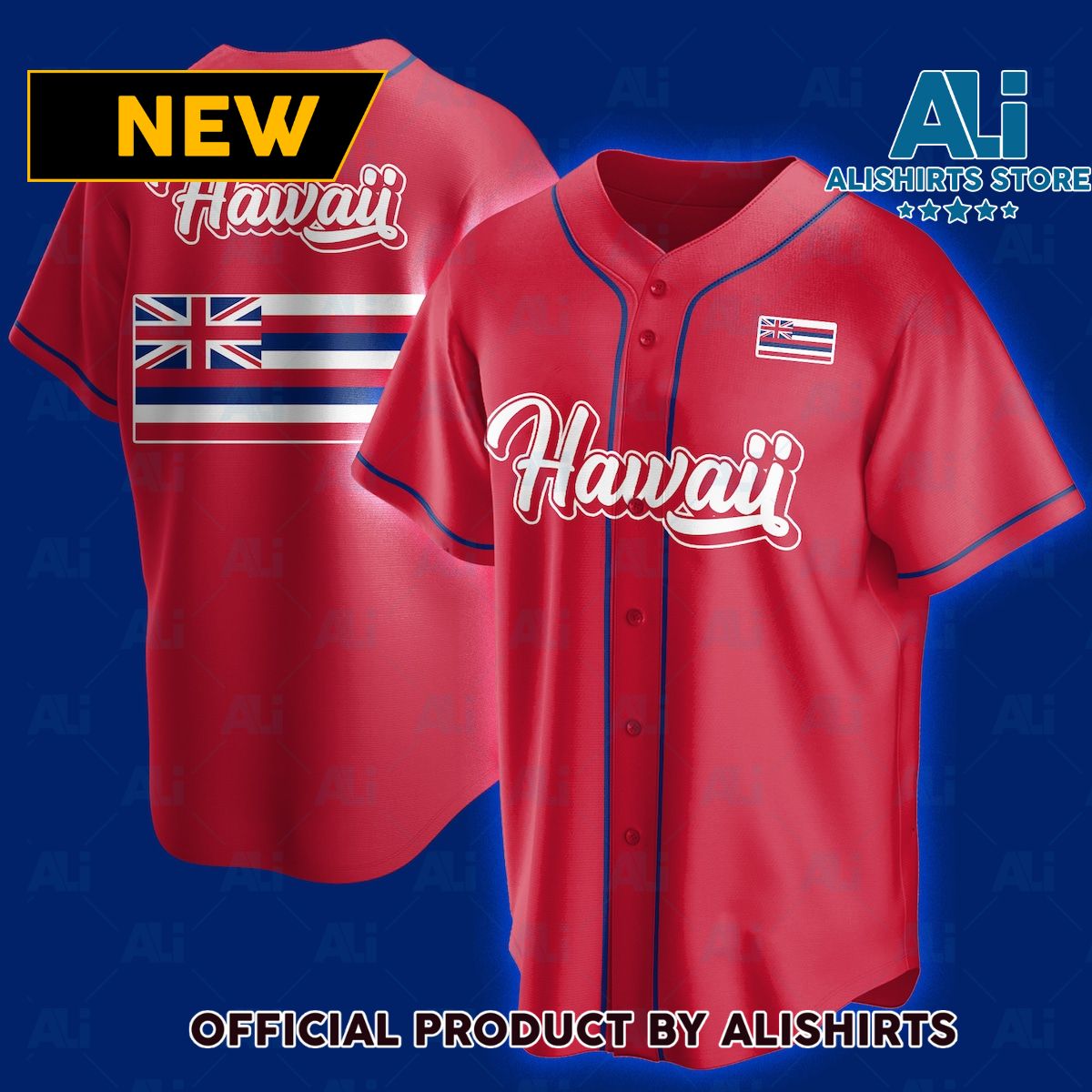 Hawaii Flag Baseball Jersey Shirts