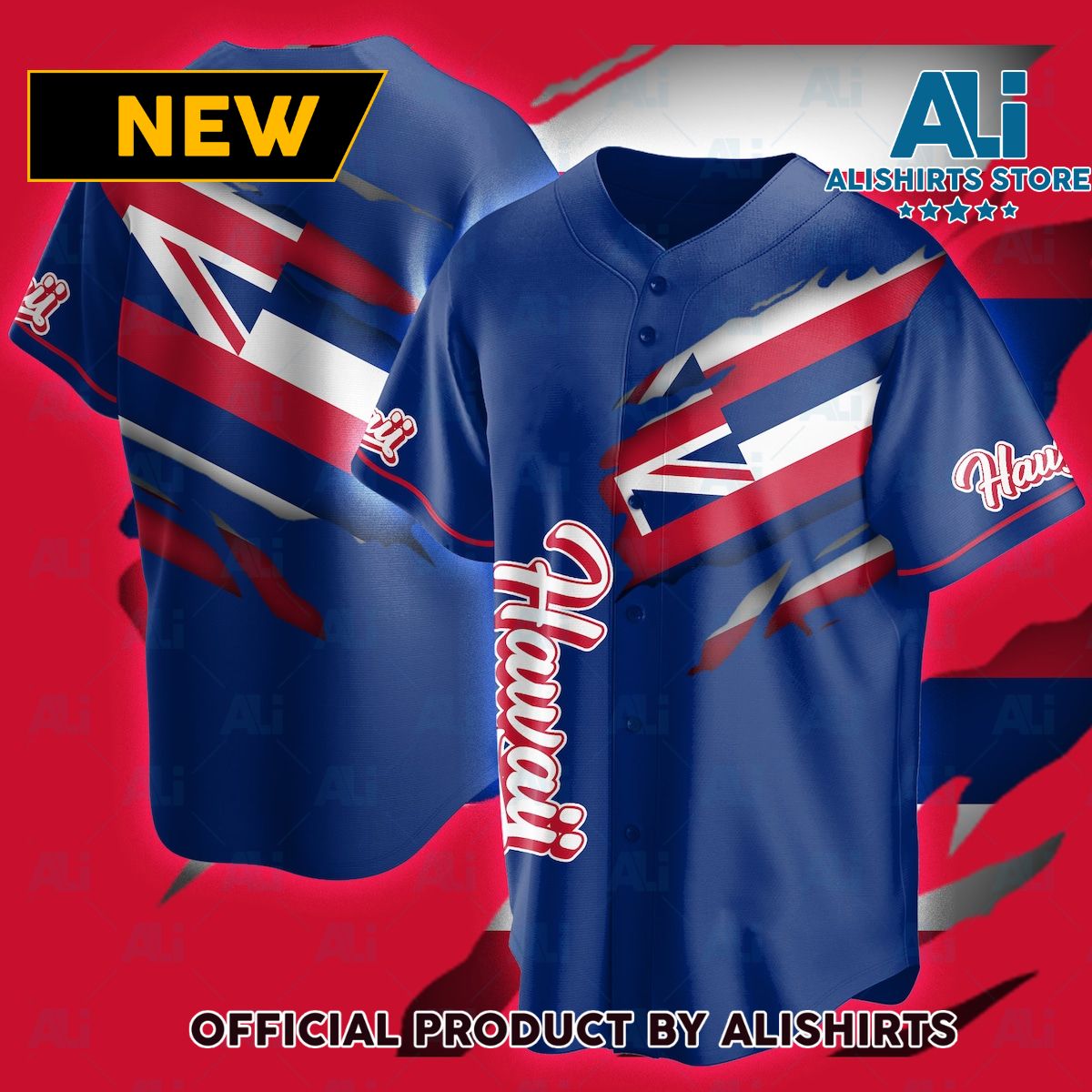 Hawaii State Jersey Flag shirt