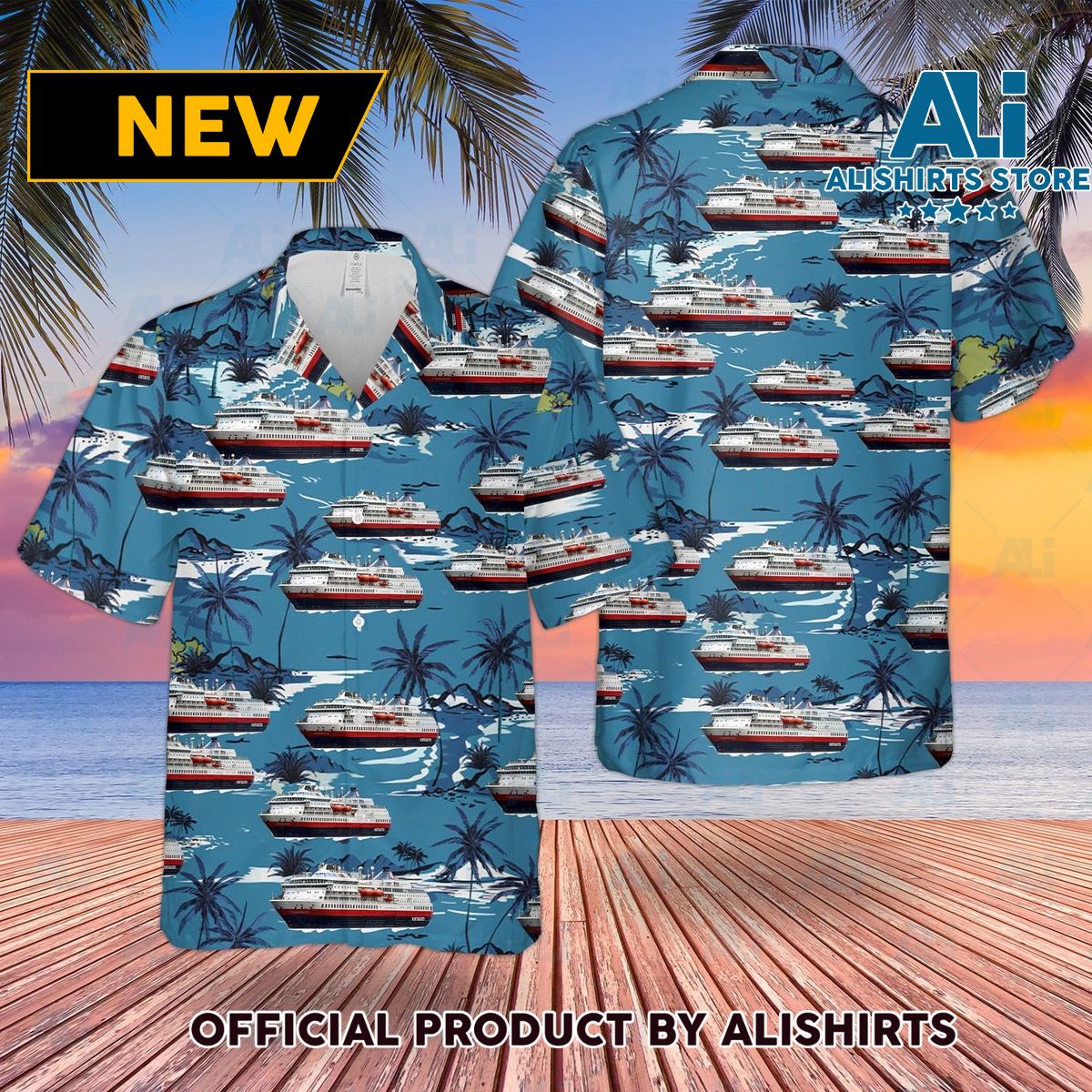 Hurtigruten Hawaiian Shirt