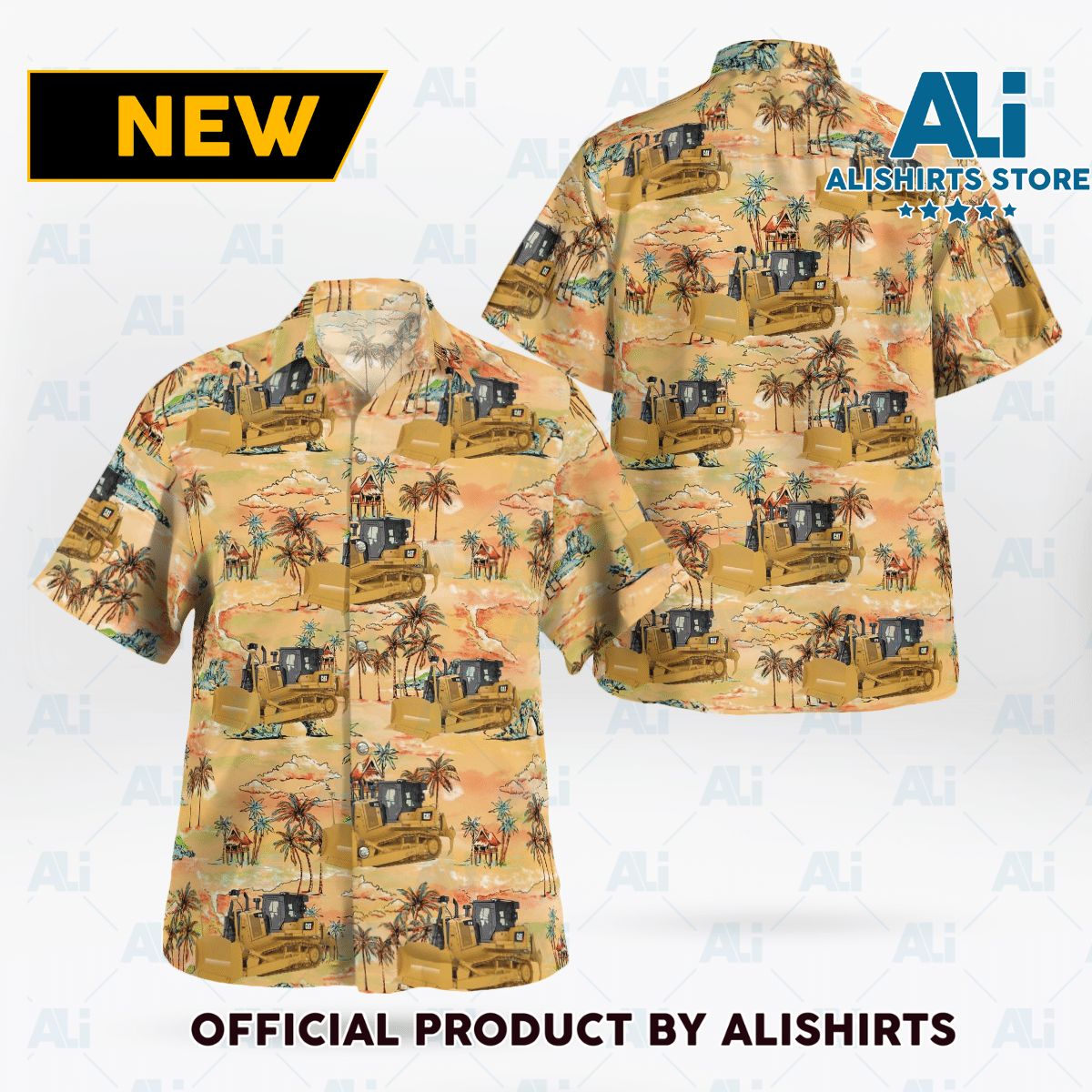 Hybrid Bulldozer Hawaiian Shirt