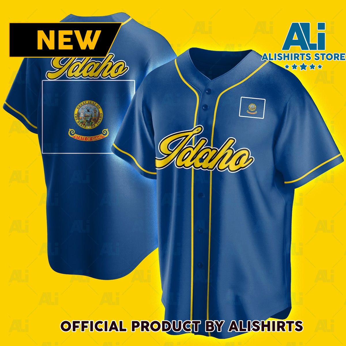 Idaho Flag Baseball Jersey Shirts