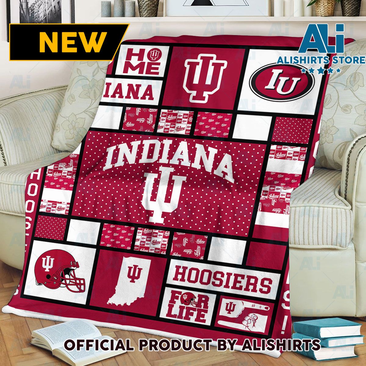 Indiana Hoosiers Quilt Blanket