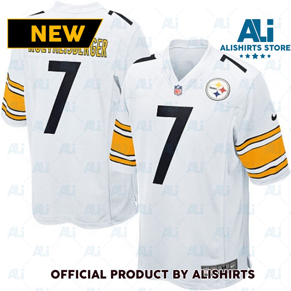 Pittsburgh Steelers Ben Roethlisberger Game Jersey White