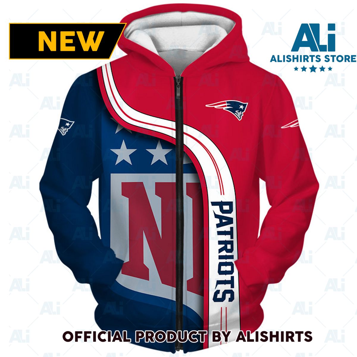 NFL New England Patriots Nfl Flag Hoodie