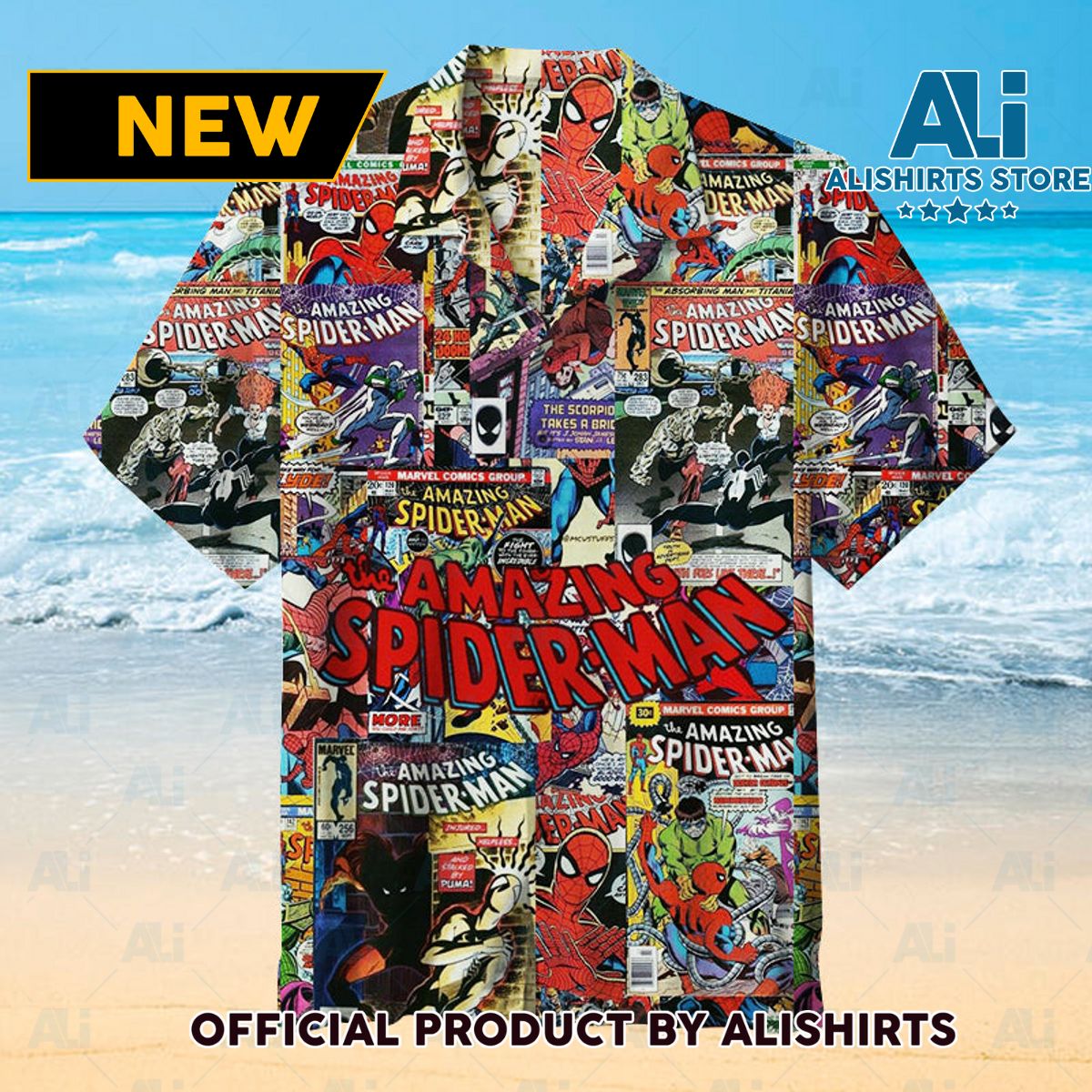 Amazing Spiderman Comic Cover Hawaiian Shirt