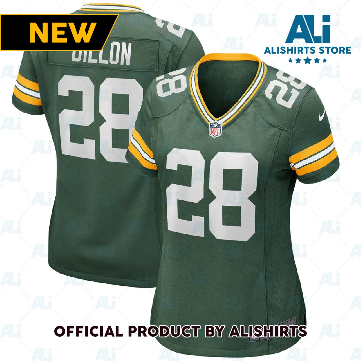 Green Bay Packers AJ Dillon Player Game Jersey Green