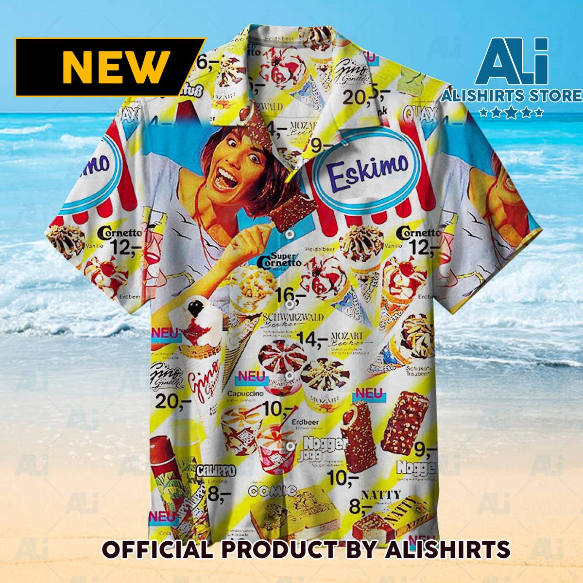 Eskimo Eiskarten von 1965-2008 Unisex Hawaiian Shirt