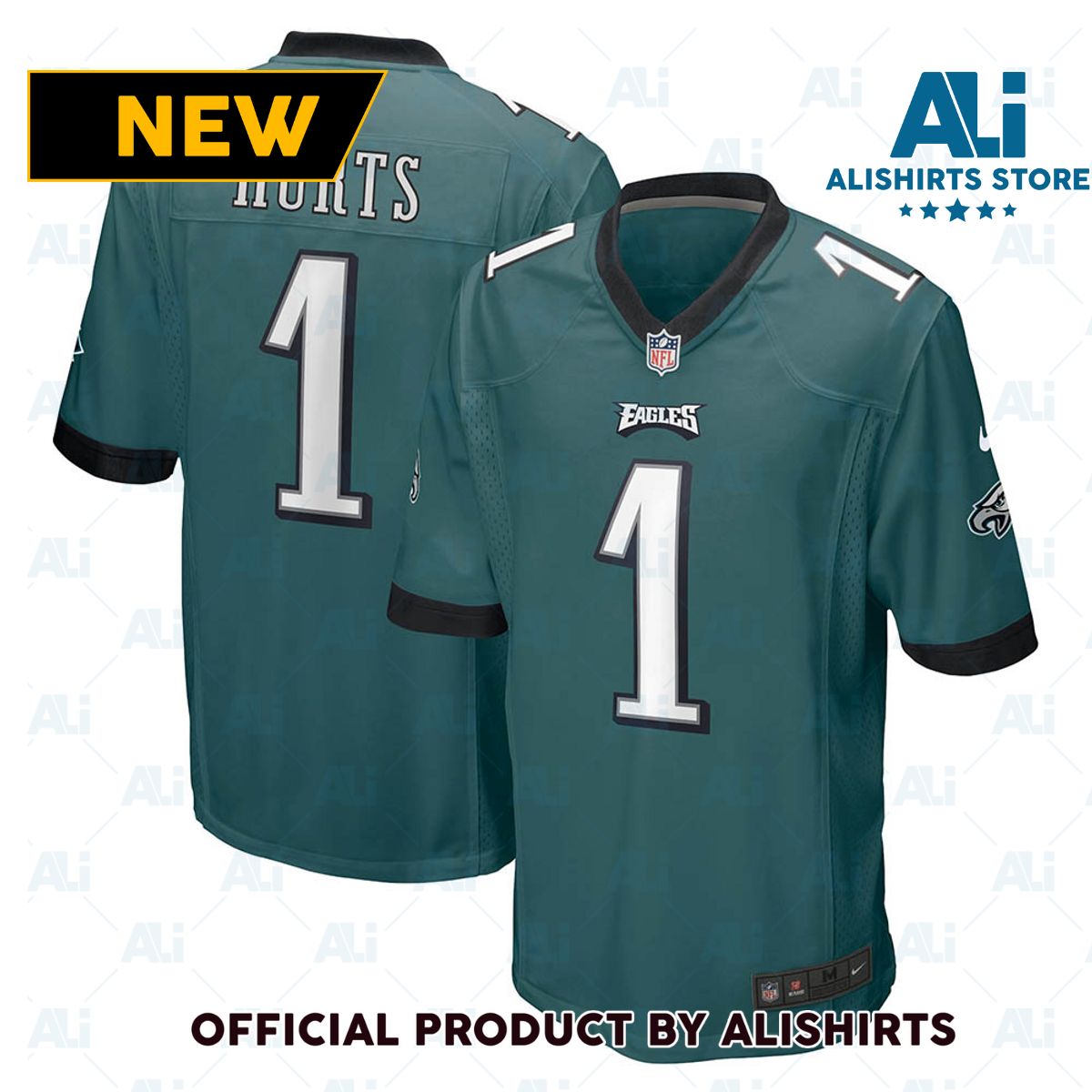 Philadelphia Eagles Jalen Hurts Team Game Jersey Midnight Green