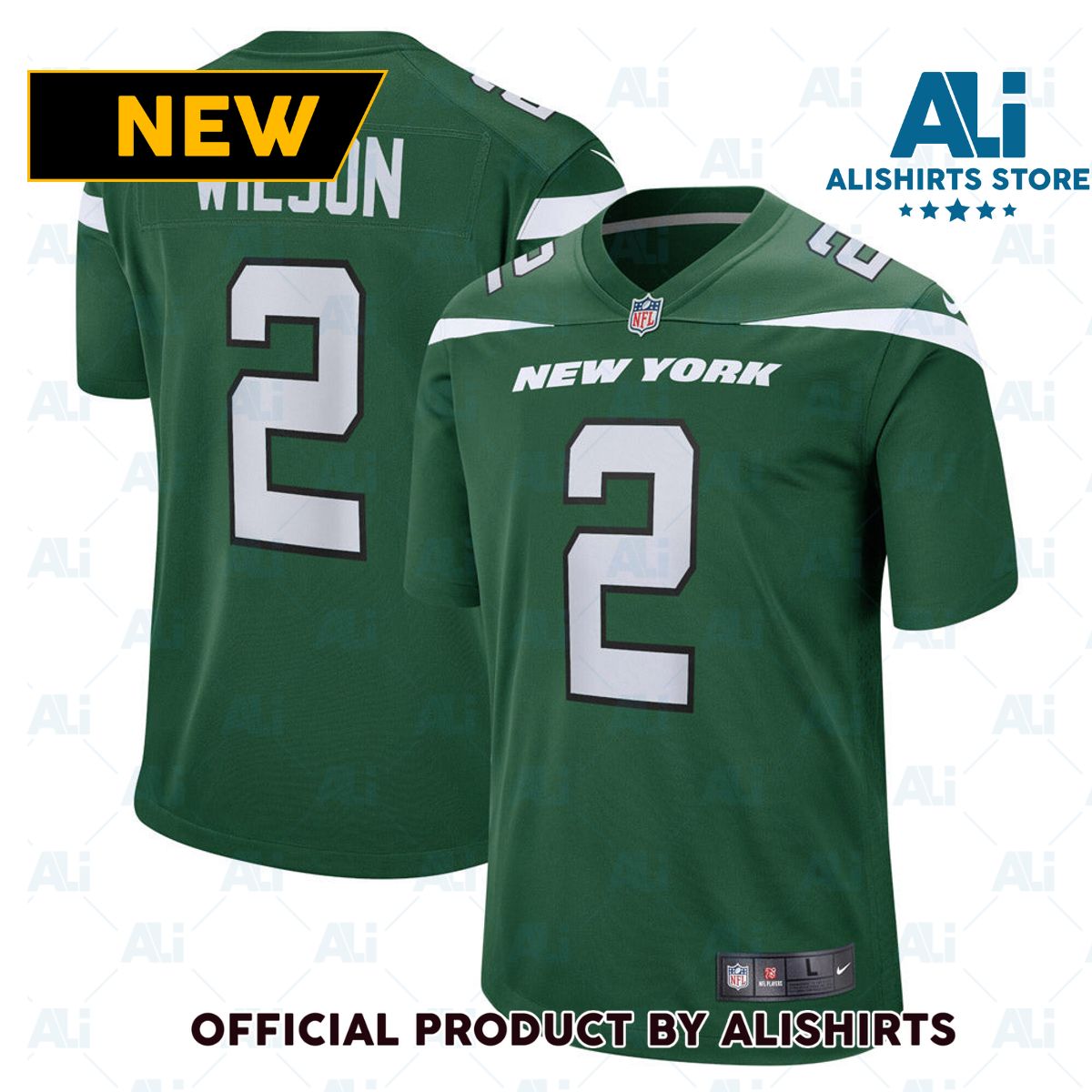 New York Jets Zach Wilson Game Jersey Gotham Green