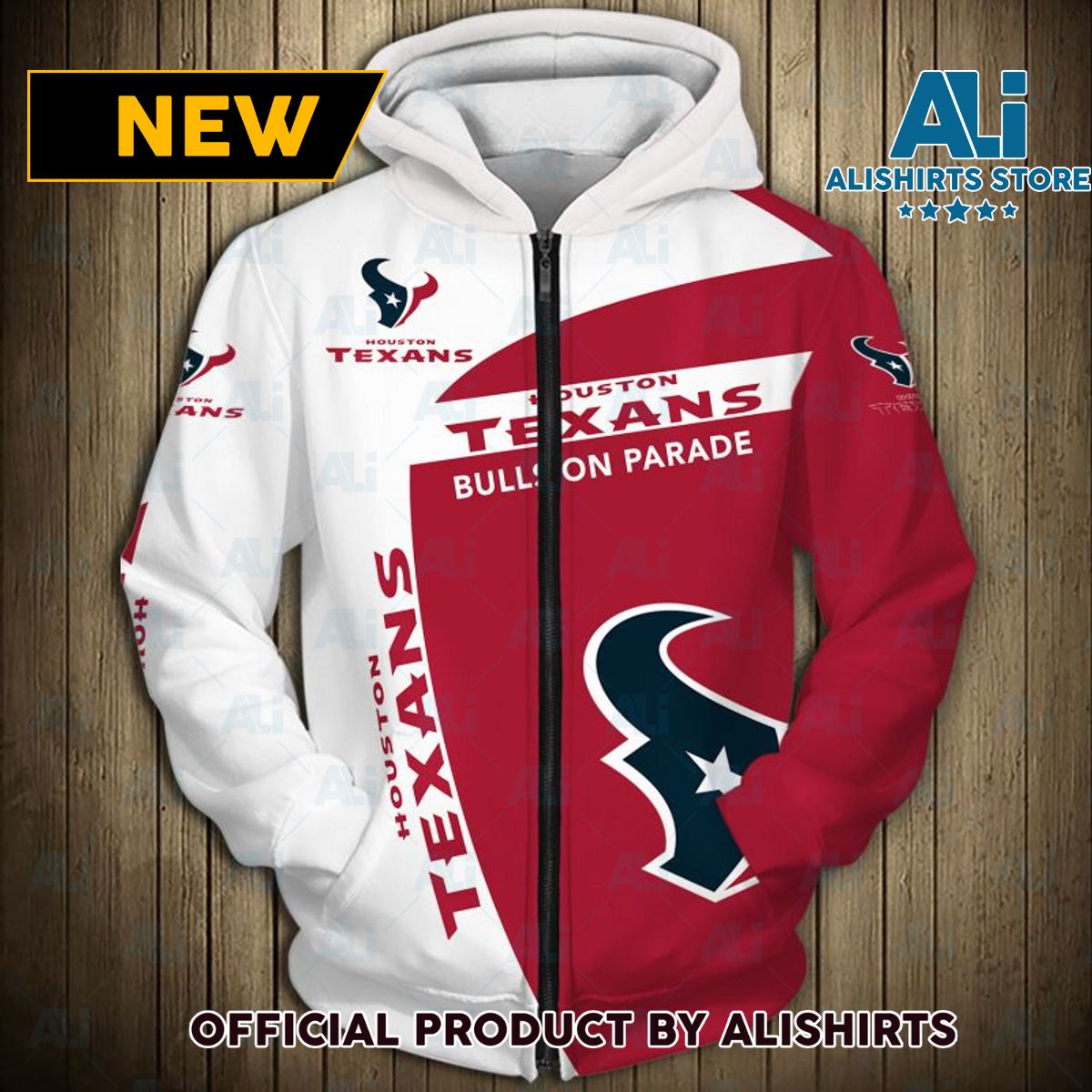 NFL Houston Texans Bulls On Parade Hoodie