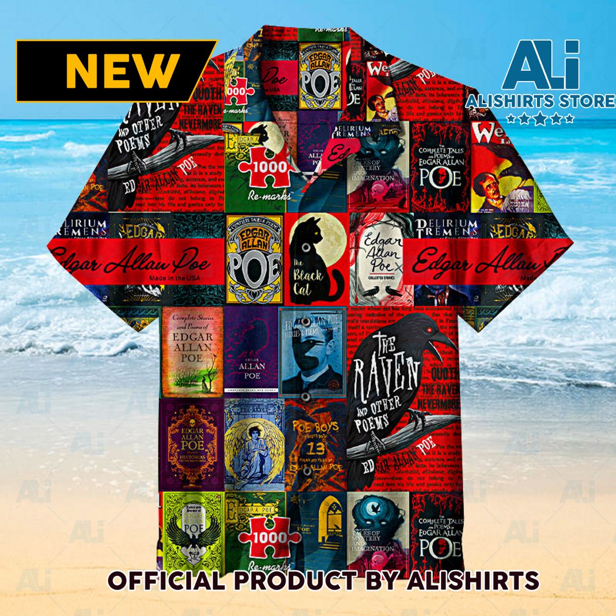 Edgar Allen Poe Universal Hawaiian Shirt