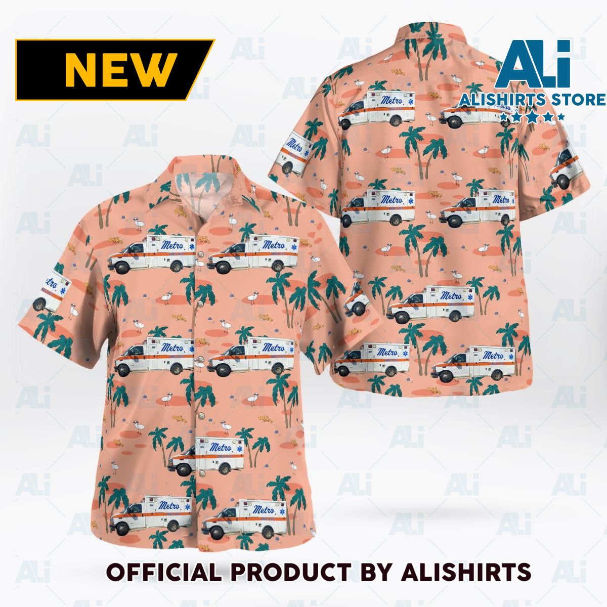 Metro Ambulance Hawaiian Shirt