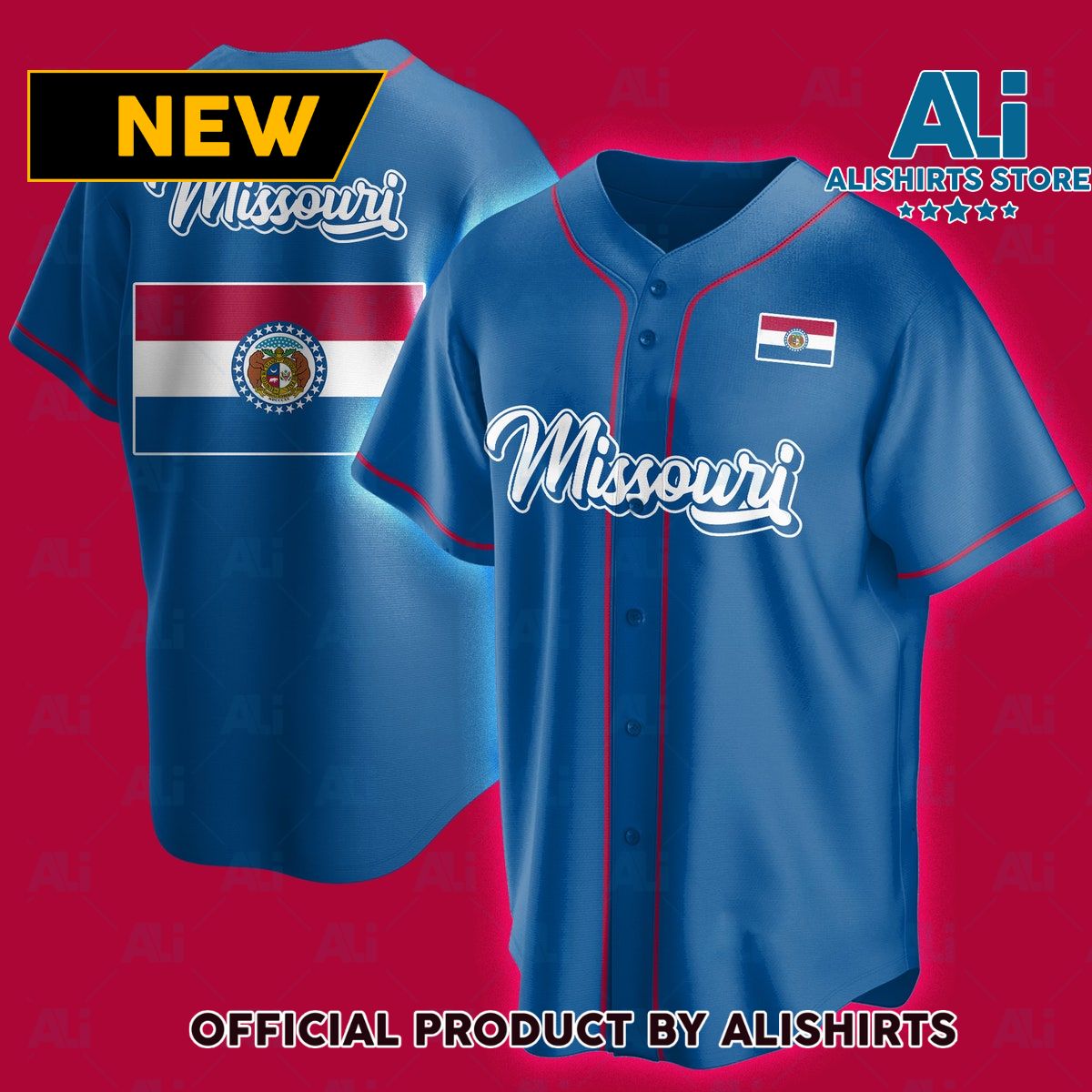 Missouri Flag Baseball Jersey Shirts