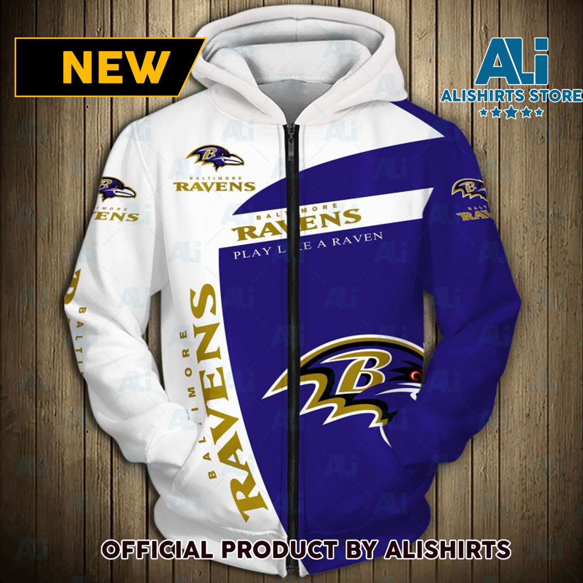 NFL Baltimore Ravens Play Like A Raven Hoodie