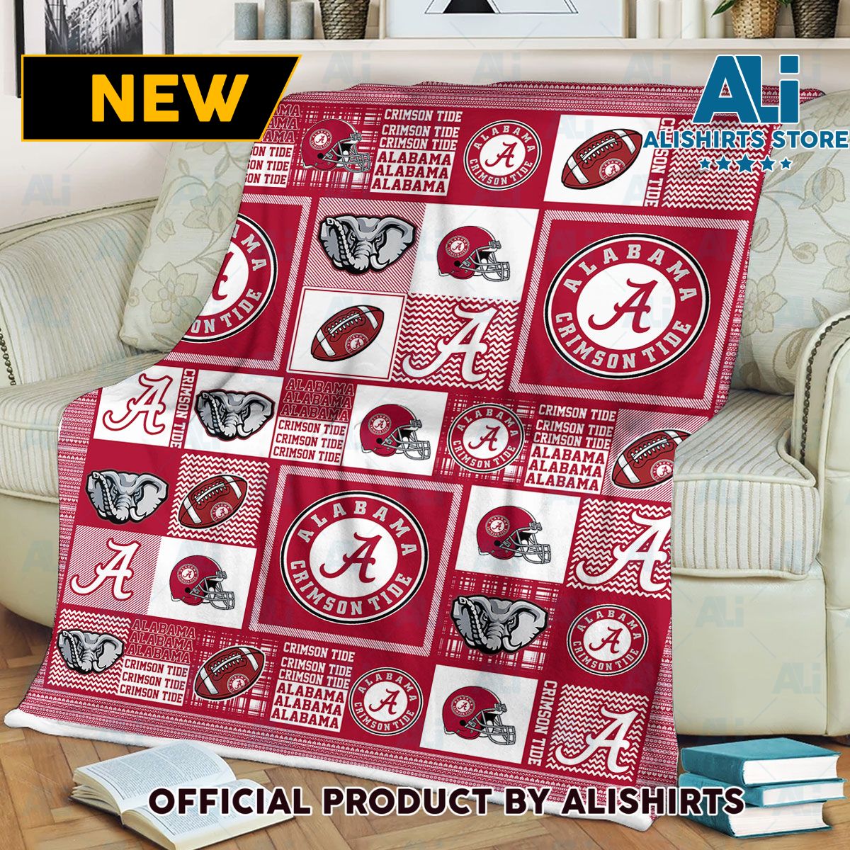 NCAA Alabama Crimson Tide Fleece Blanket Gifts For Team