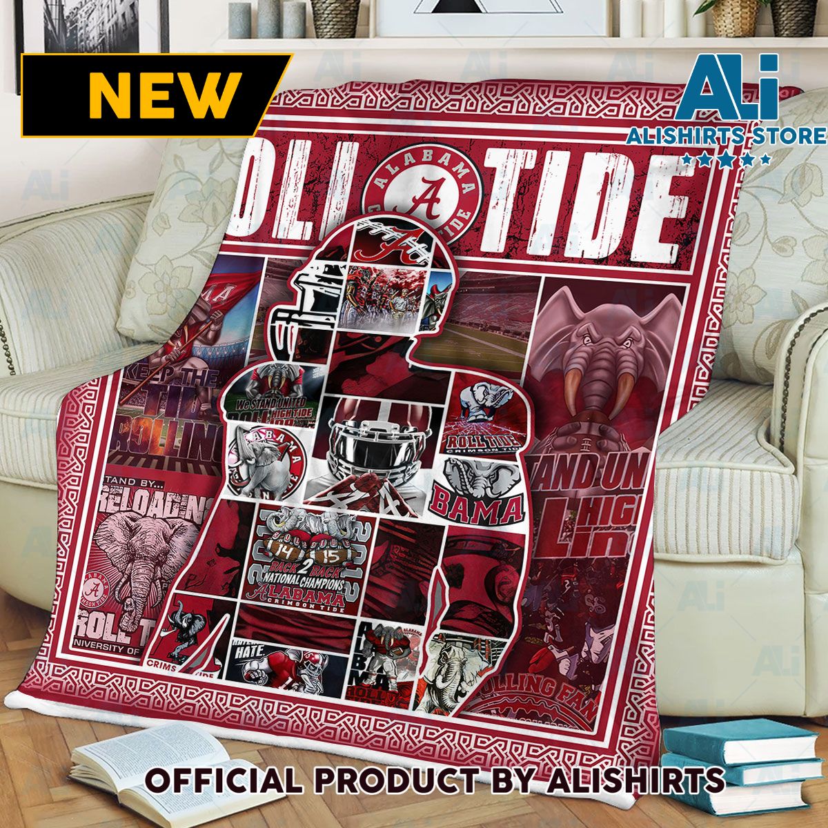 NCAA Alabama Crimson Tide Roll Tide Champion Blanket College Sports Fan Gifts