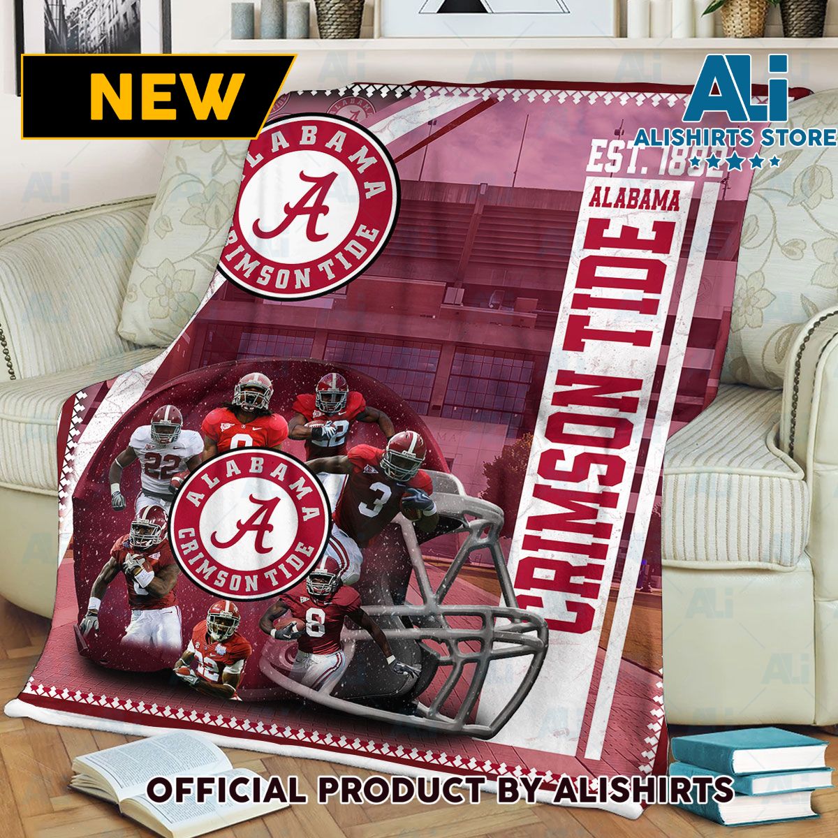 NCAA Alabama Crimson Tide Universtiy Legends Blanket College Sports Fan Gifts