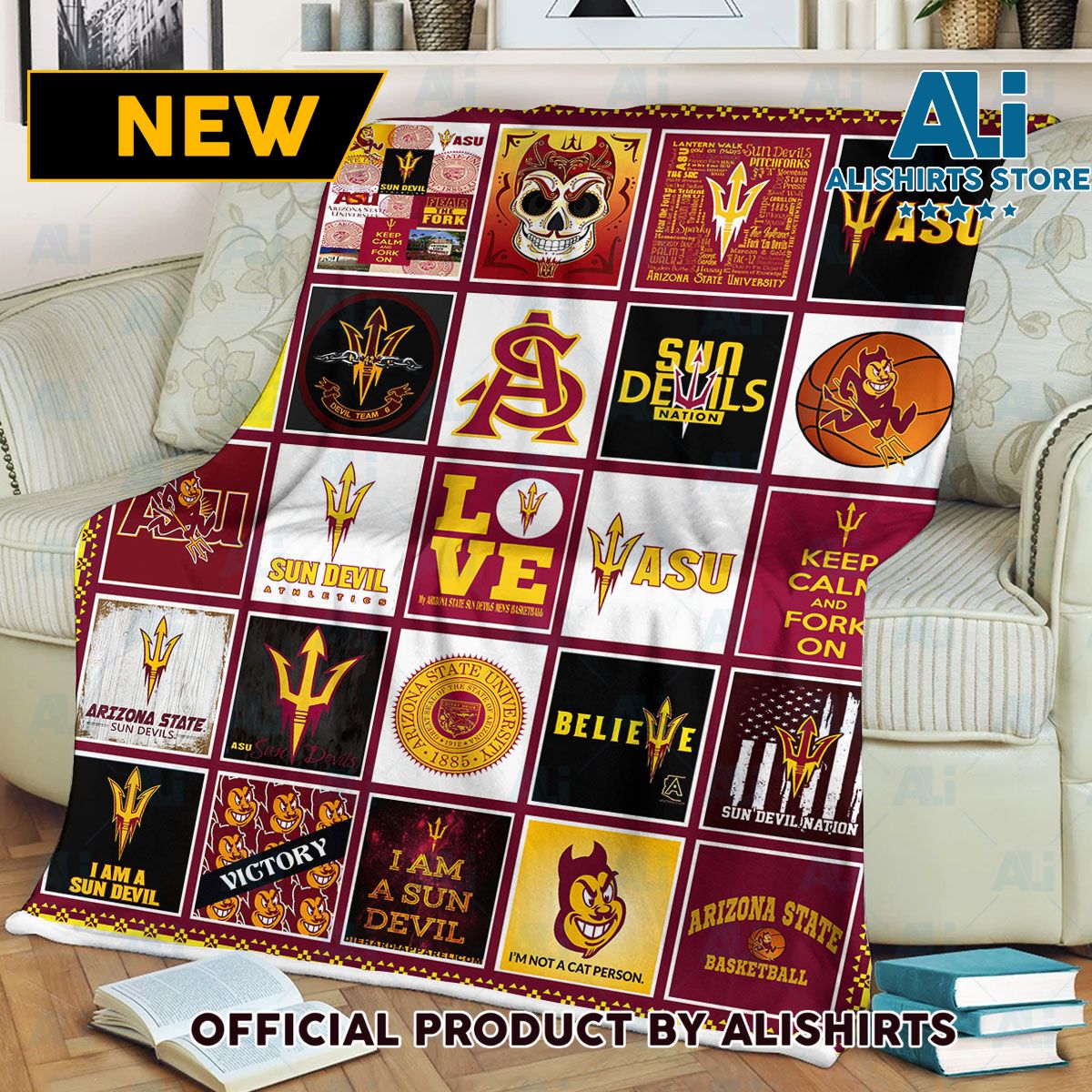 NCAA Arizona State Sun Devils Fleece Blanket College Sports Fan Gifts