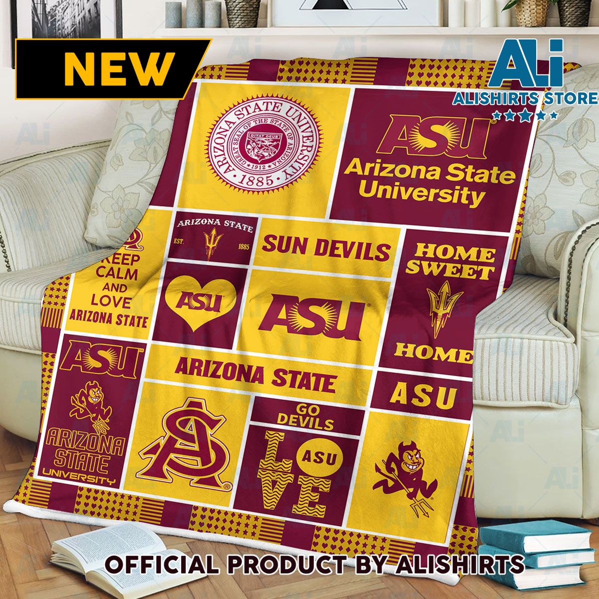 NCAA Arizona State Sun Devils Go Devils Blanket College Sports Fan Gifts