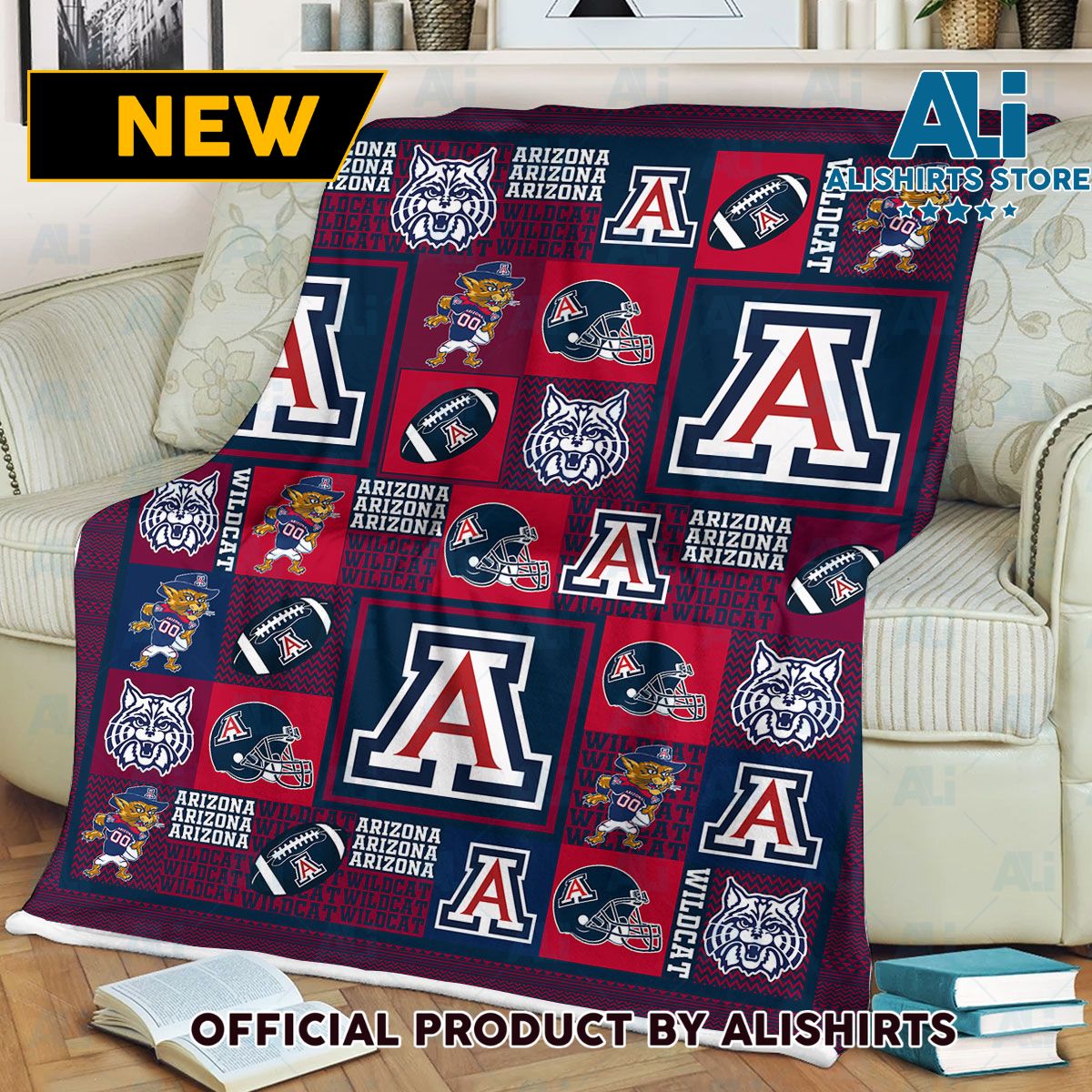 NCAA Arizona Wildcats Blanket Gifts For University Football Fans A Logo Blanket College Sports Fan Gifts