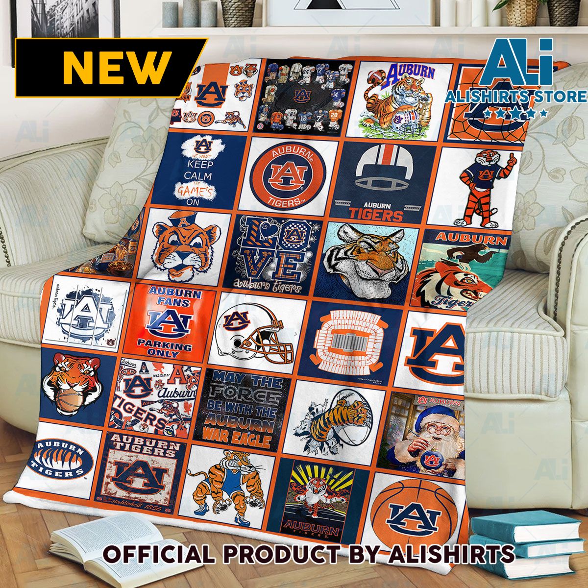 NCAA Auburn Tigers May the Force Be With AU Blanket College Sports Fan Gifts
