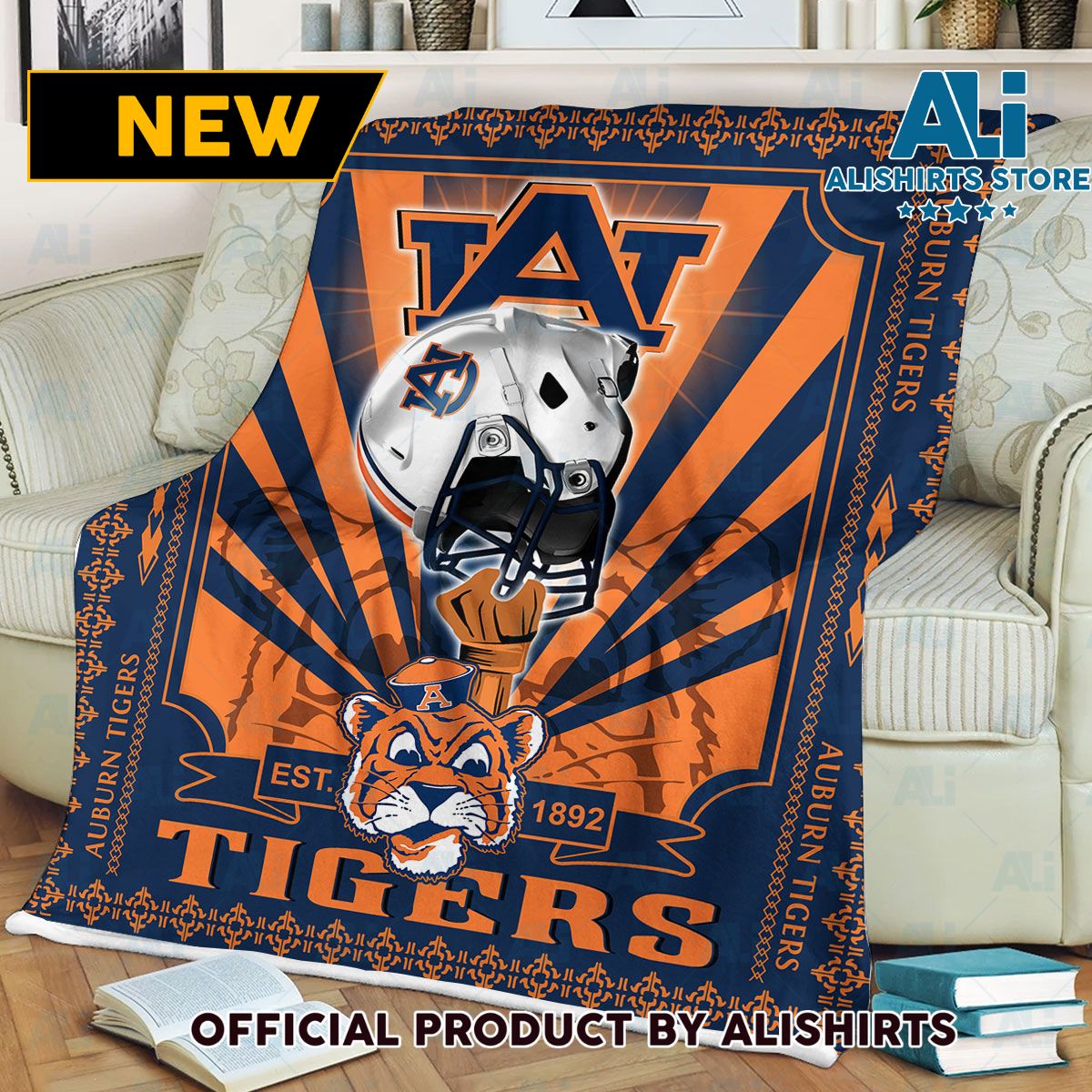 NCAA Auburn Tigers Quilt Blanket College Sports Fan Gifts