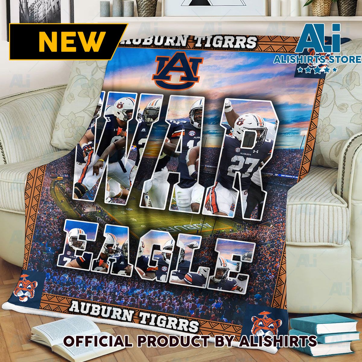 NCAA Auburn Tigers War Eagle Blanket College Sports Fan Gifts