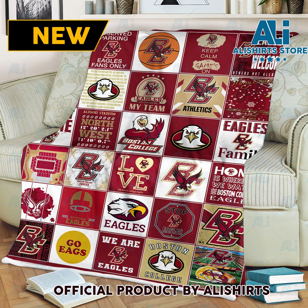 NCAA Boston College Eagles Fleece Blanket College Sports Fan Gifts
