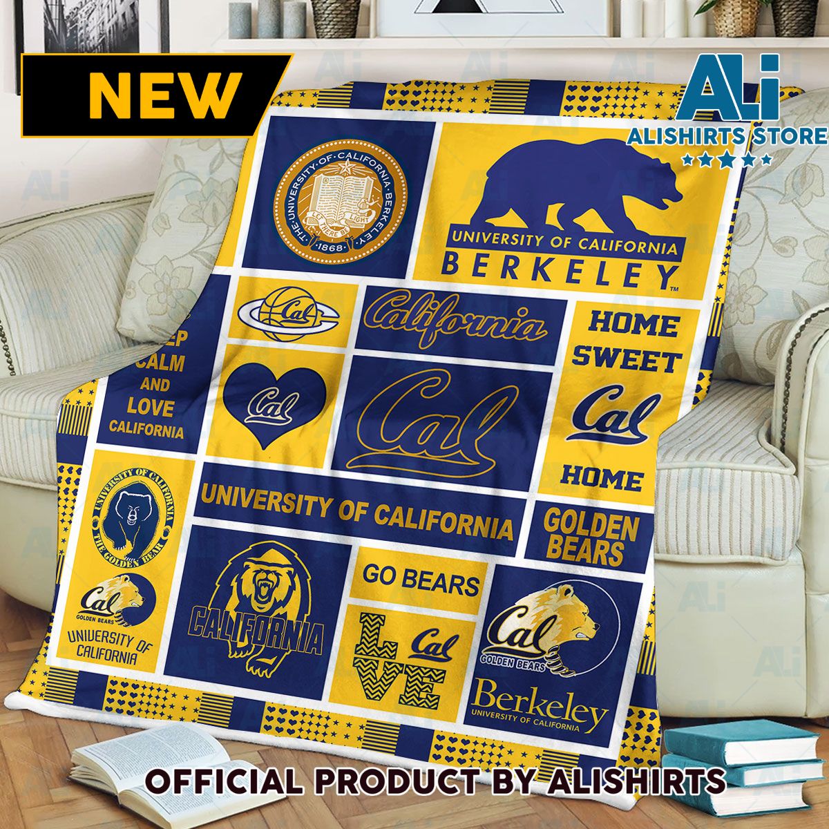 NCAA California Golden Bears Fleece Blanket College Sports Fan Gifts