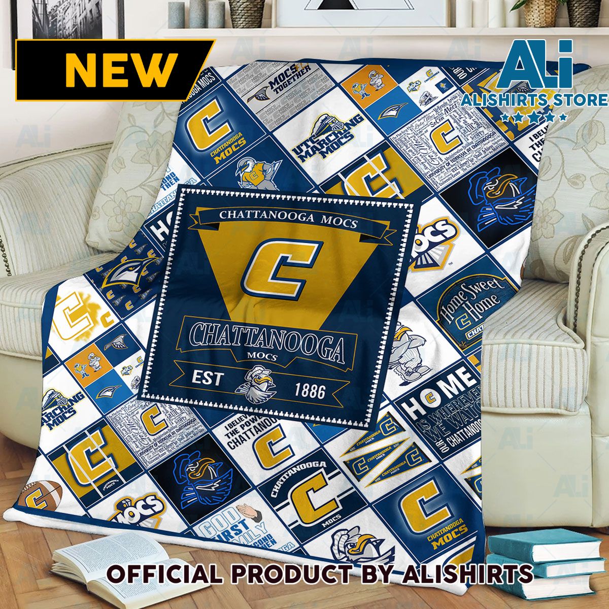 NCAA Chattanooga Mocs Fleece Blanket College Sports Fan Gifts