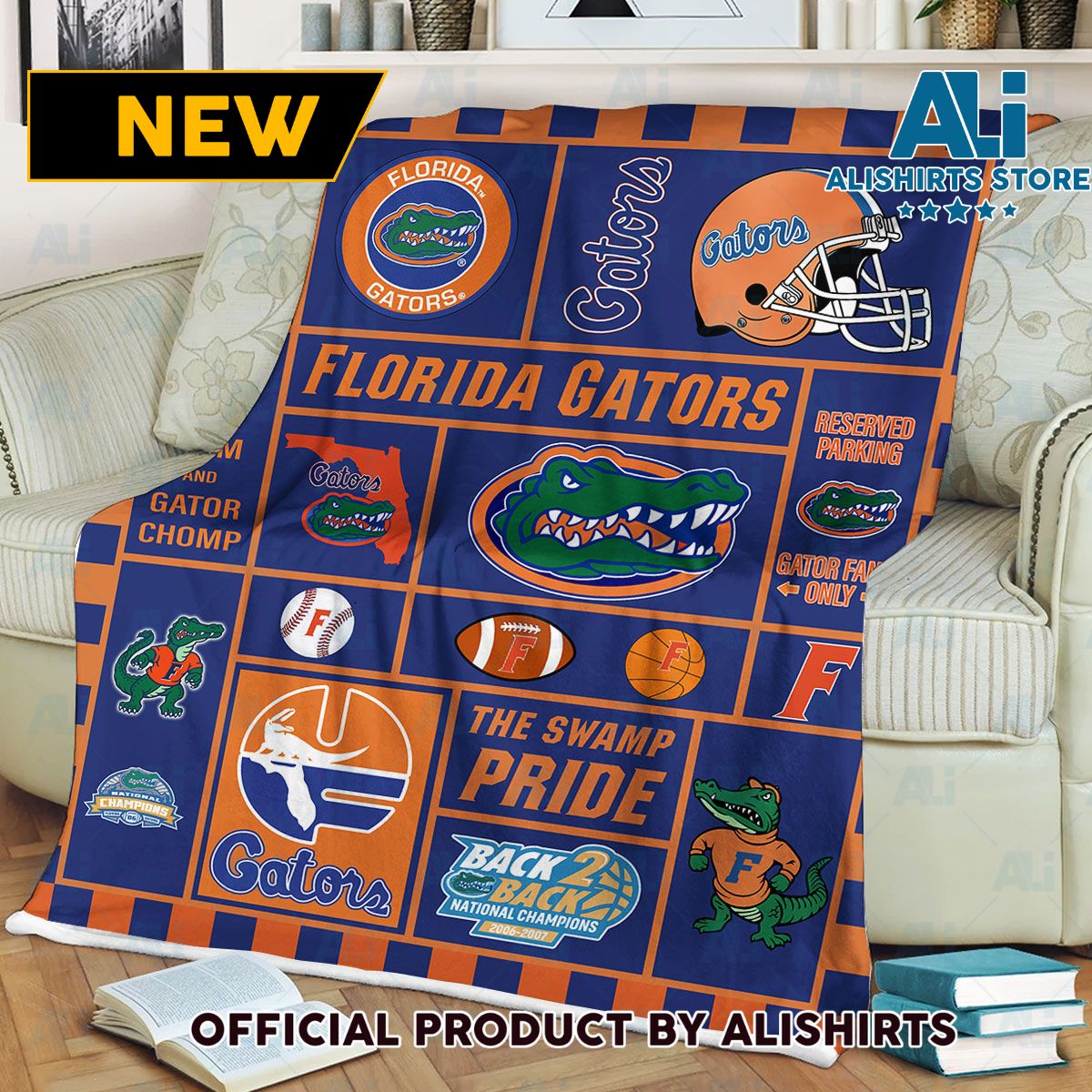 NCAA Florida Gators Sherpa Blanket College Sports Fan Gifts