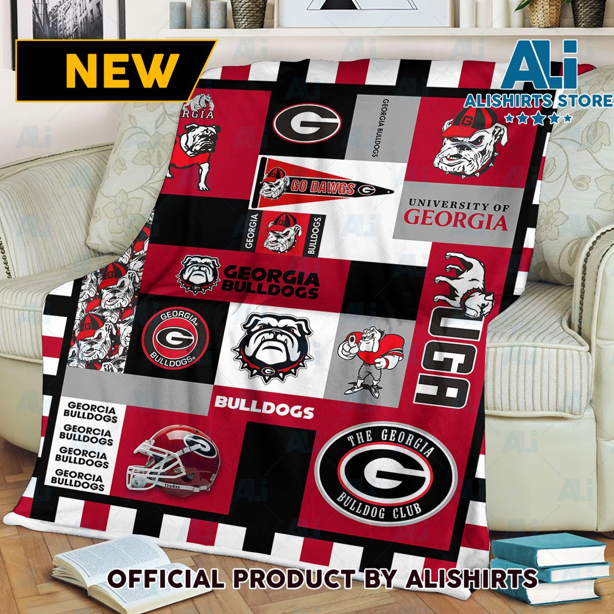 NCAA Georgia Bulldogs Fleece Blanket College Sports Fan Gifts
