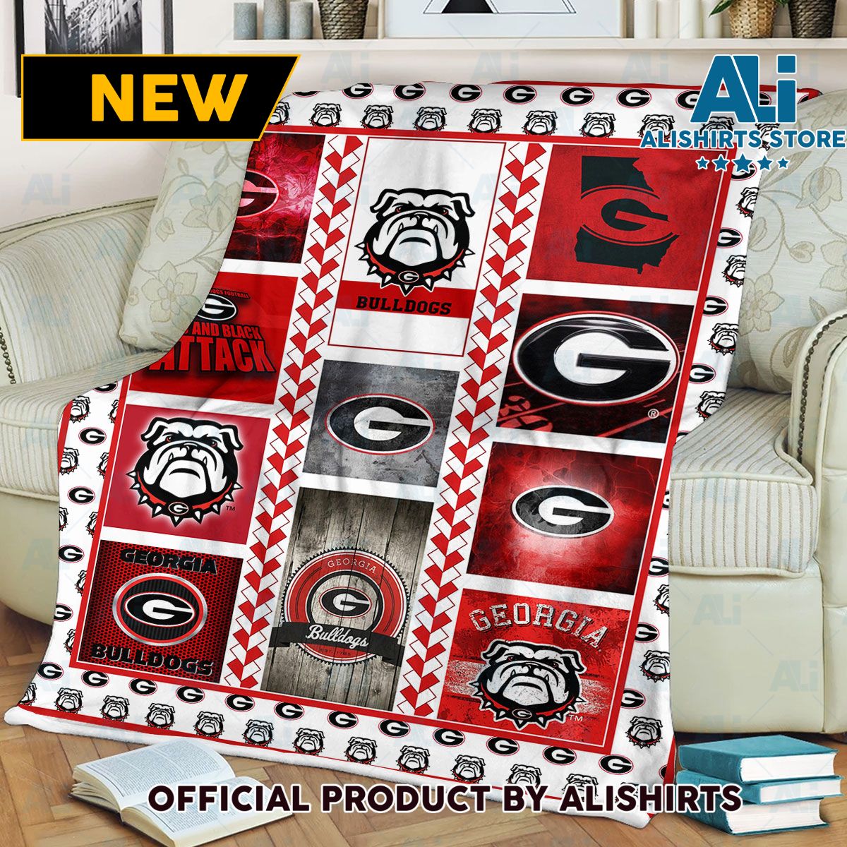 NCAA Georgia Bulldogs University Fleece Blanket College Sports Fan Gifts